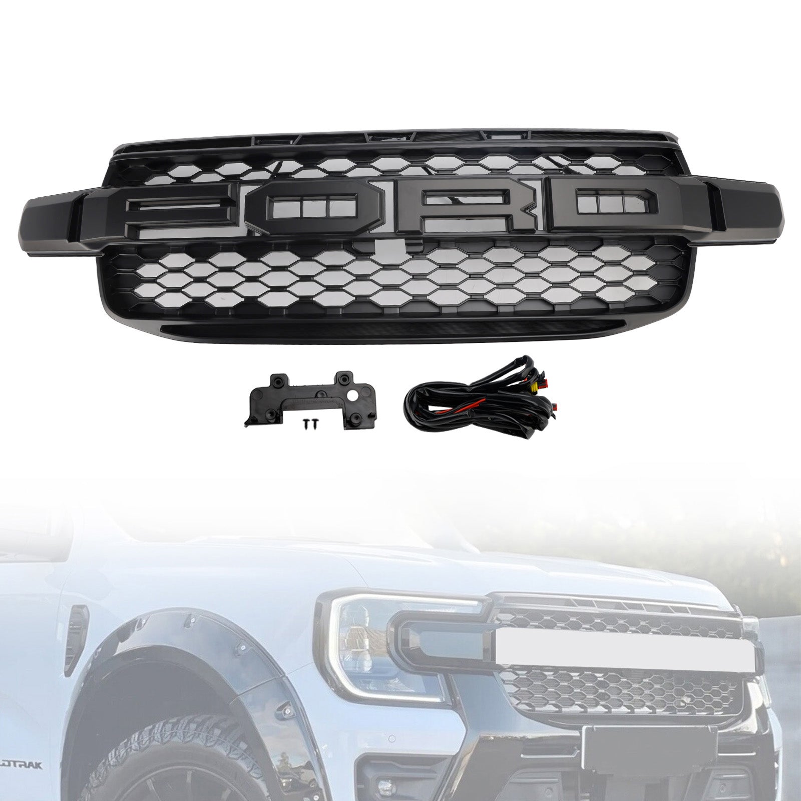 2023-2025 Ford Ranger Everest Next Gen Wildtrak Front Bumper Grill Grille