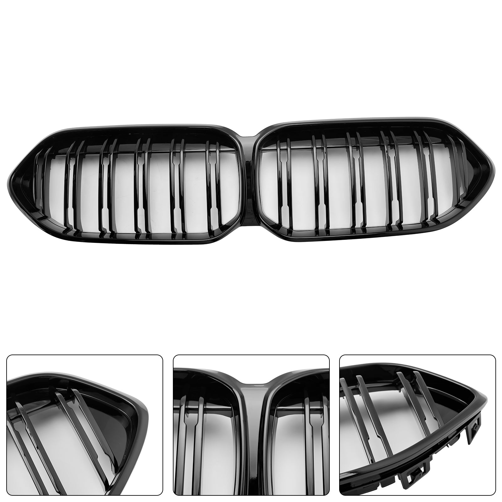 Gloss Black Front Grille Grill Fit BMW 2 Series F44 2020-2023 Coupe M Diamond