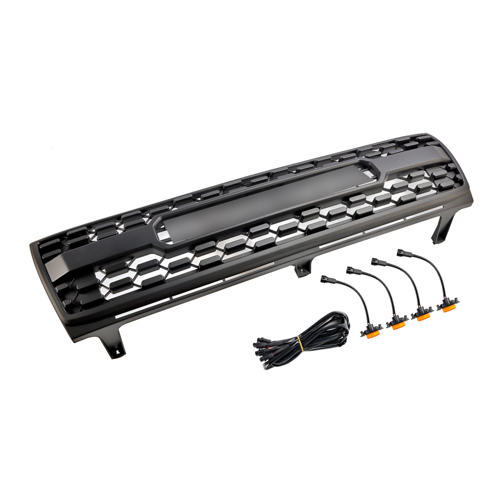 1997-2000 Toyota Tacoma TRD PRO Honeycomb Front Bumper Grill Grille With LED light