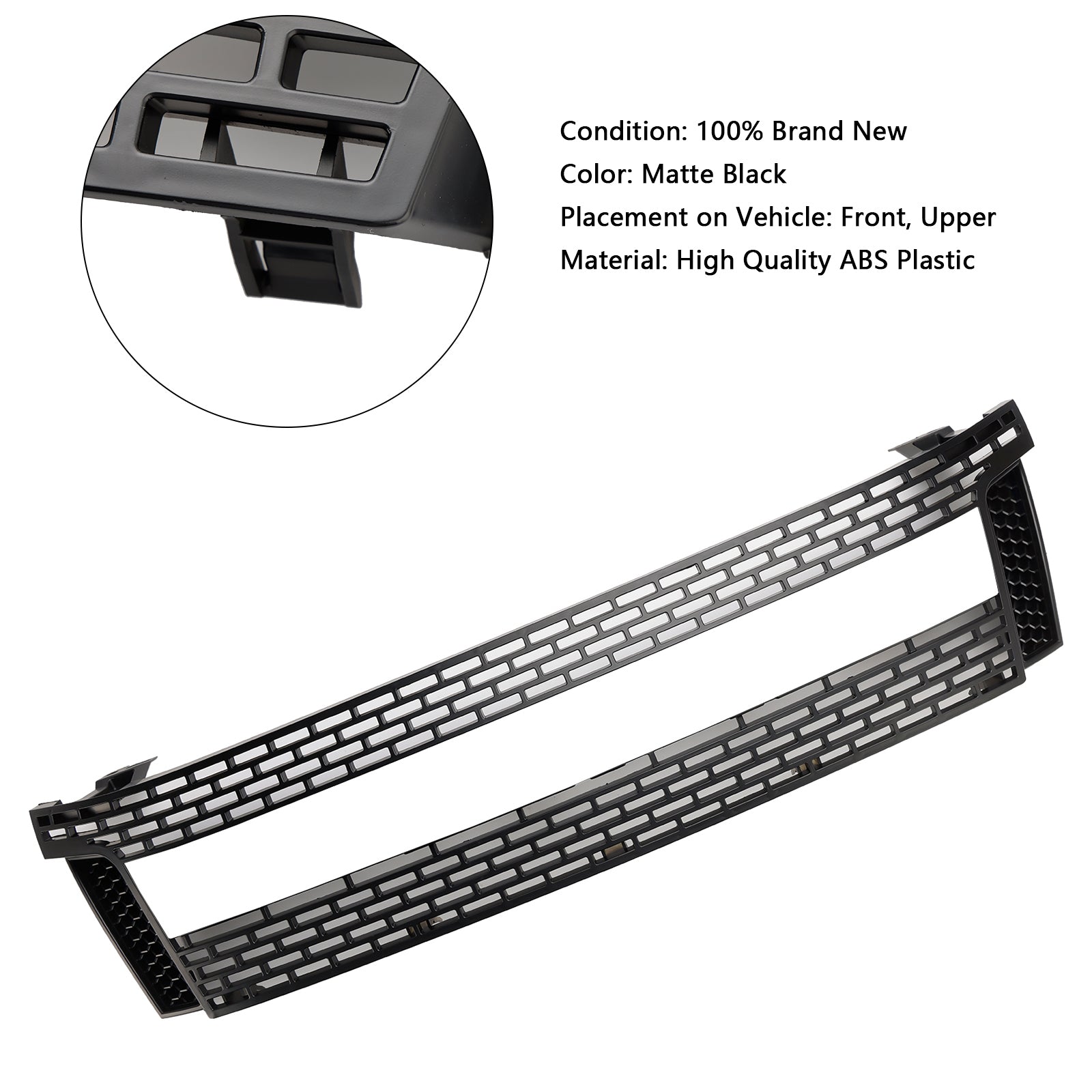 Matt Black Front Bumper Grill Grille Fit 2012-2014 Ford Ranger T6