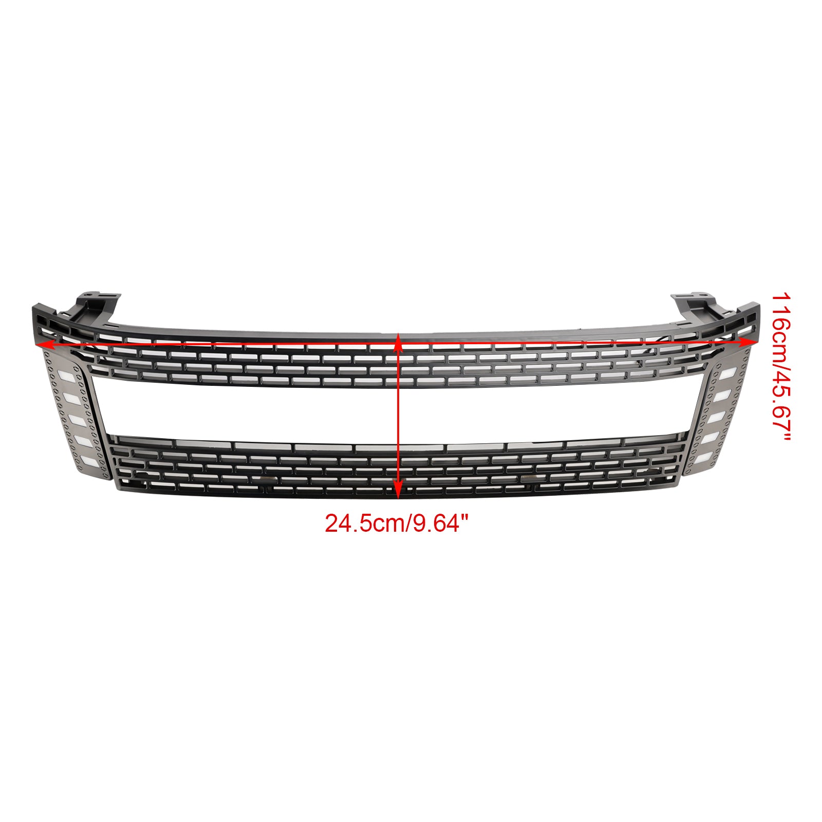 Matt Black Front Bumper Grill Grille Fit 2012-2014 Ford Ranger T6 w/ LED Light