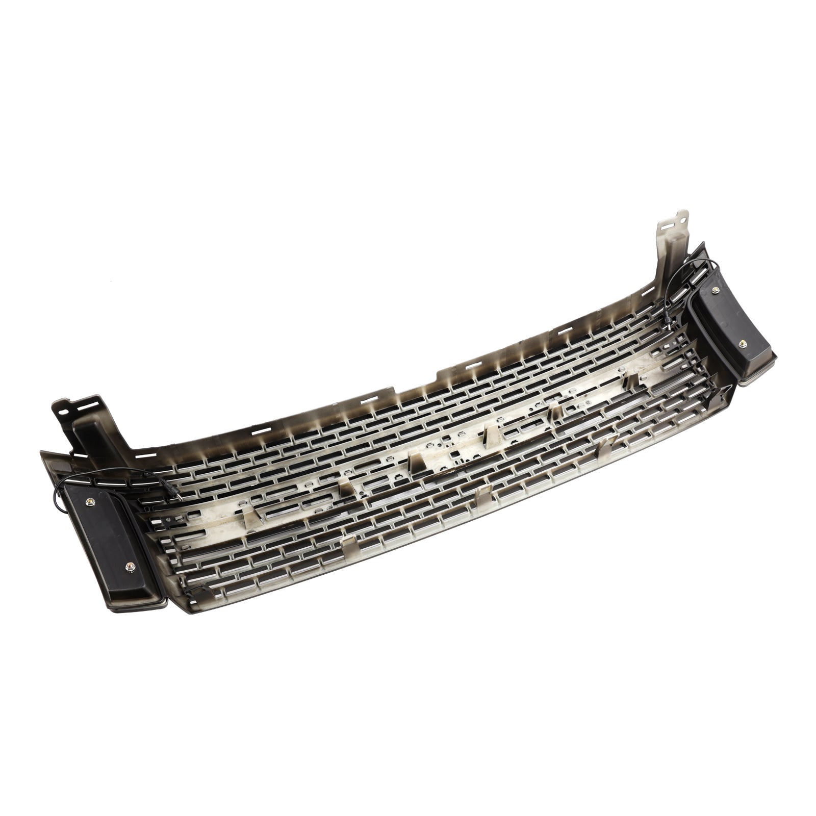 Matt Black Front Bumper Grill Grille Fit 2012-2014 Ford Ranger T6 w/ LED Light