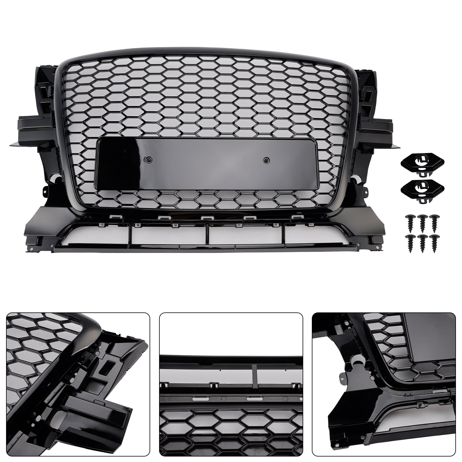 2009-2012 Audi Q5 Gloss Black Front Bumper Grill Grille 8R0853651B