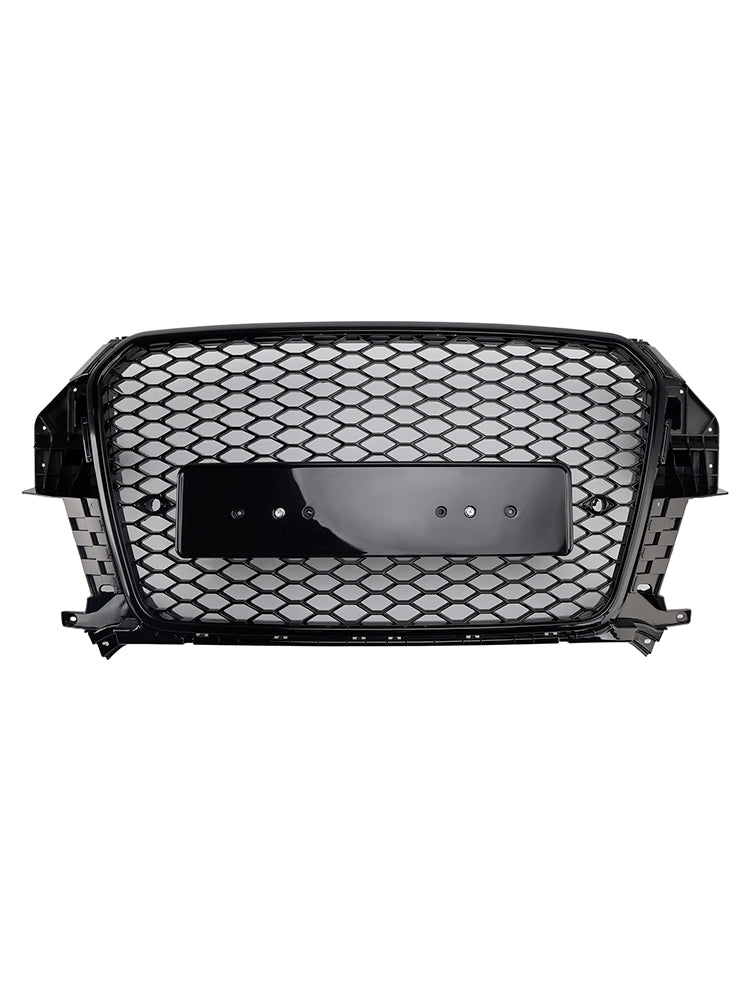 2011-2015 Audi Q3 S-Line RSQ3 Style Front Honeycomb Mesh Grille Gloss Black