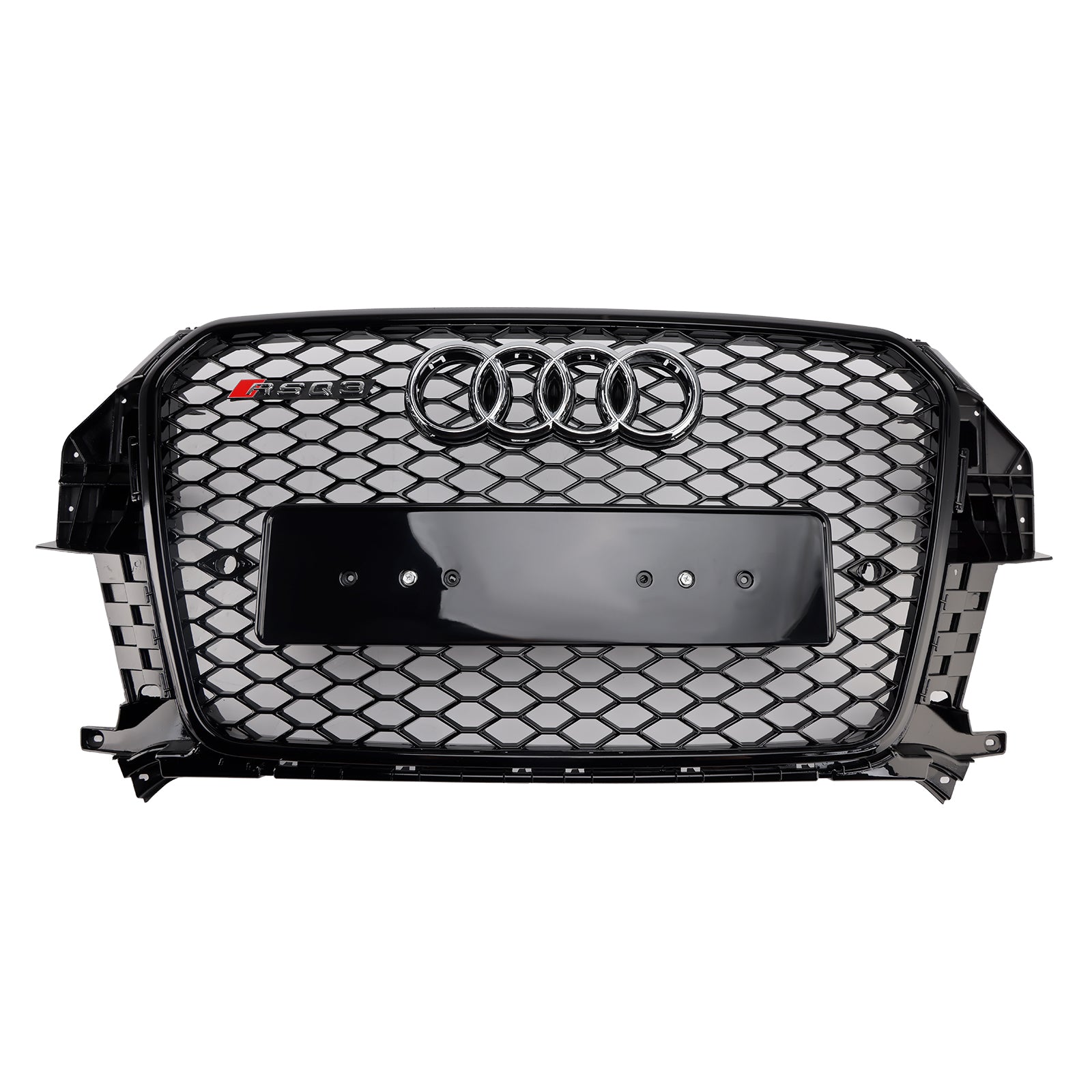 For Audi Q3 Bumper Grill Honeycomb Mesh RSQ3 Style Grille Glossy Black 2016-2018 For Audi Q3 Bumper Grill Honeycomb Mesh RSQ3 Style Grille Glossy Black 2016-2018