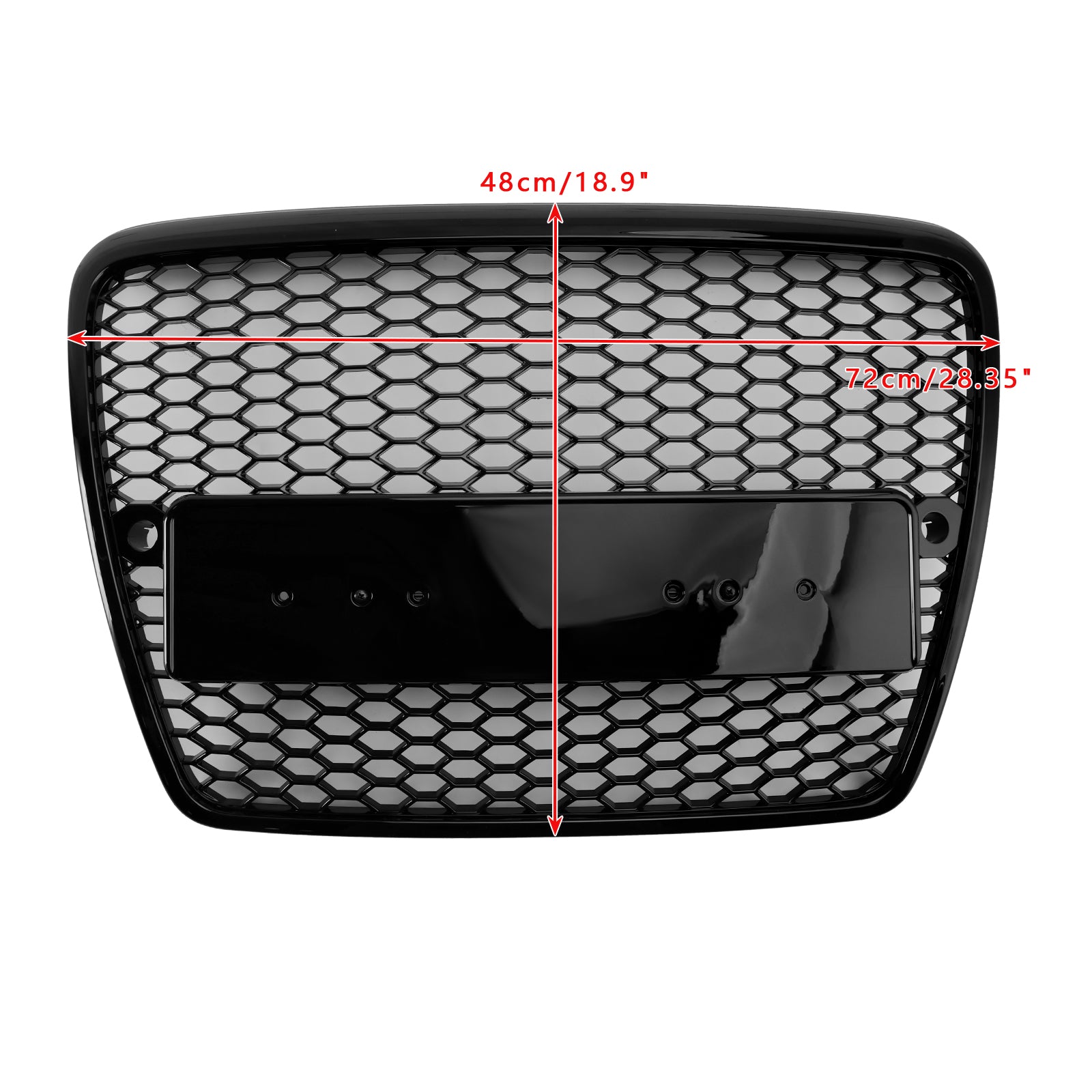 2004-2008.10 Audi A6 C6 Pre-Facelift Black Front Honeycomb Bumper Grill Grille
