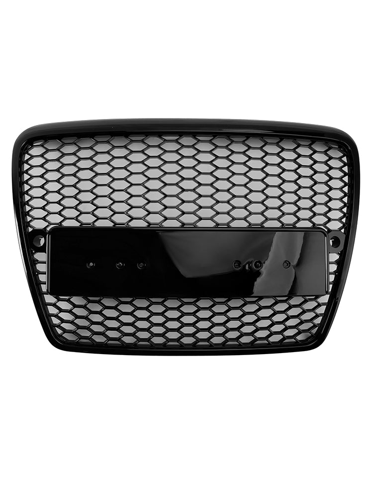 2004-2008.10 Audi A6 C6 Pre-Facelift Black Front Honeycomb Bumper Grill Grille