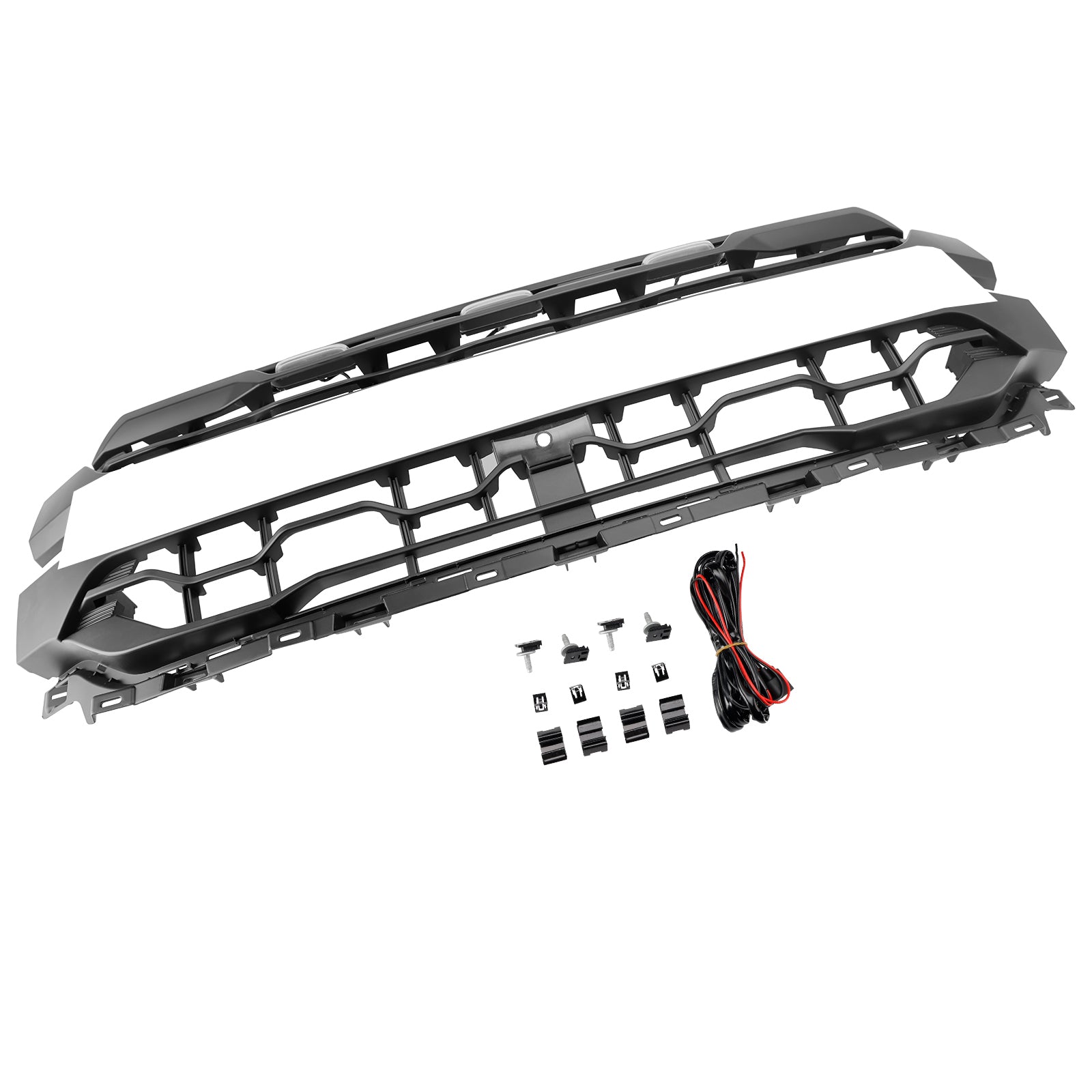 Ford F150 Front Bumper Grille Raptor Style 2024-2025 Black Replacement Grill With LED