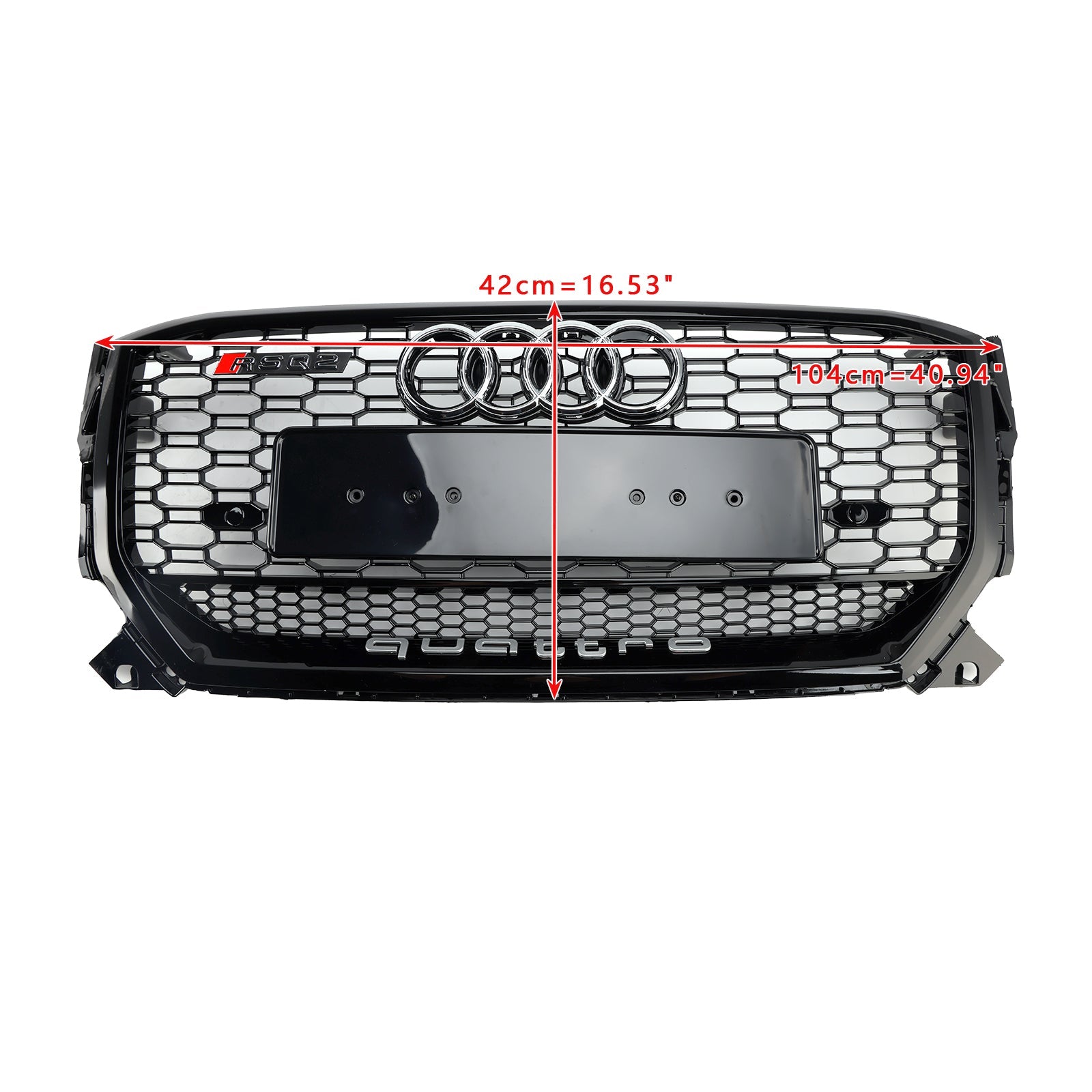 2016-2020 Audi Q2 Pre-Facelift Gloss Black Front Honeycomb Grille Grill