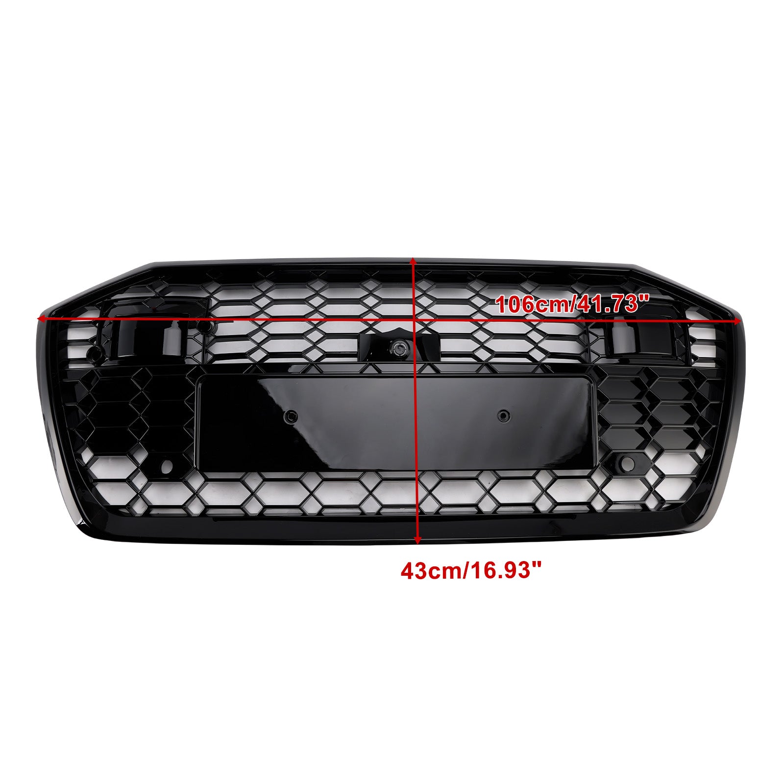 2019-2023 Audi A6 S6 W/ACC RS6 Style Honeycomb Mesh Front Grille Grill