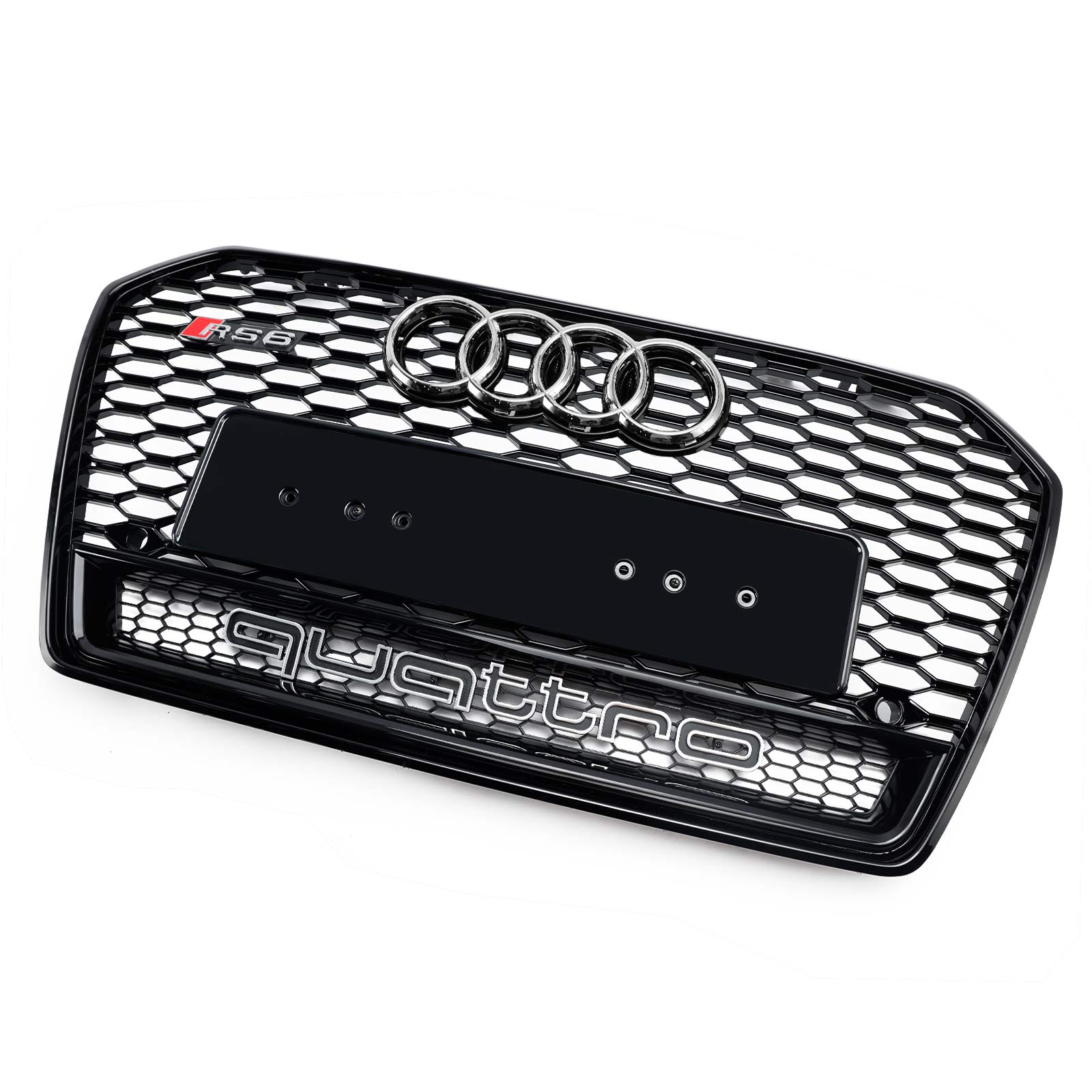 2016 2017 2018 Audi A6 S6 C7 C7PA RS6 Style Honeycomb Mesh Front Grill Grille Black