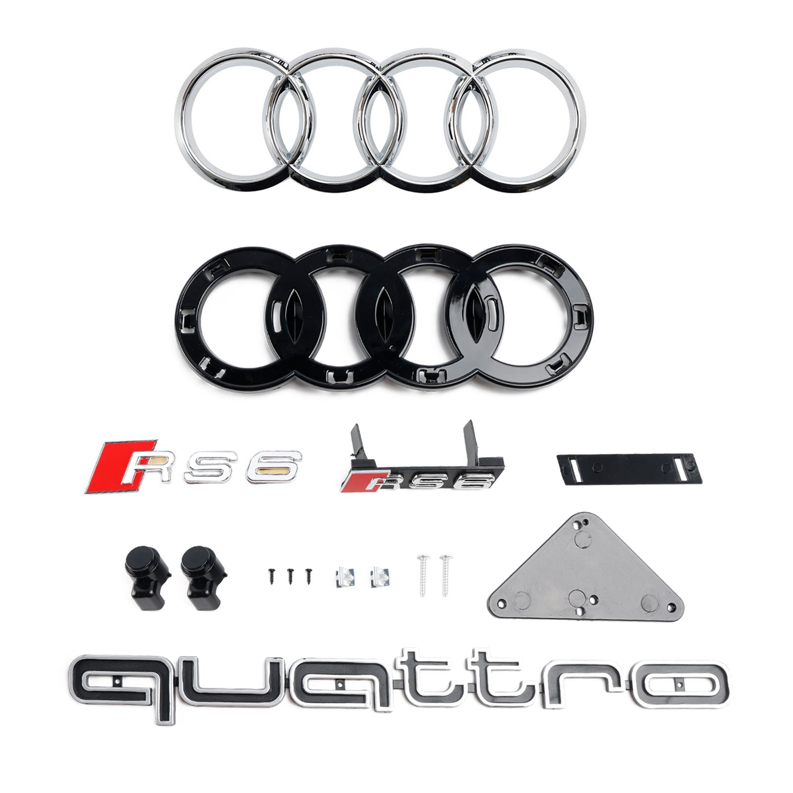 2016 2017 2018 Audi A6 S6 C7 C7PA RS6 Style Honeycomb Mesh Front Grill Grille Black