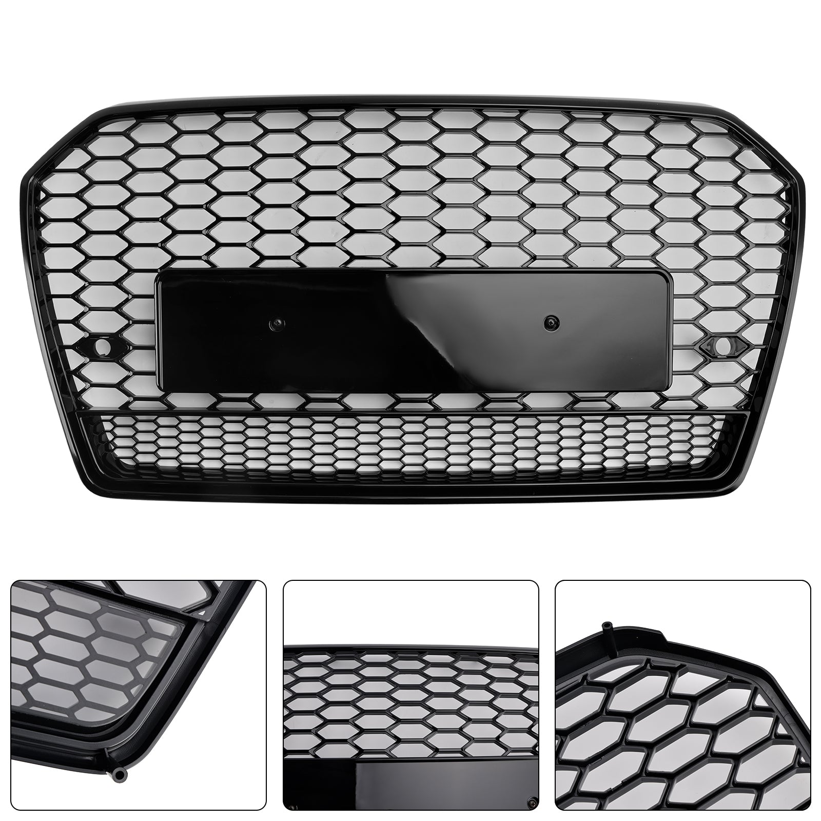 2016-2018 Audi A6 (C7) C7PA Facelift RS6 Style Honeycomb Mesh Front Grille Grill
