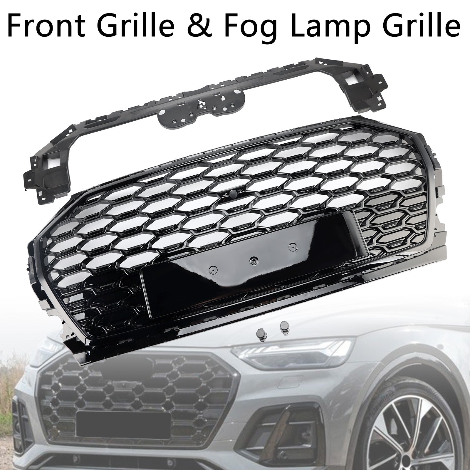 2021-2025 Audi Q5 SQ5 RSQ5 Style Front Honeycomb Mesh Grill Grille