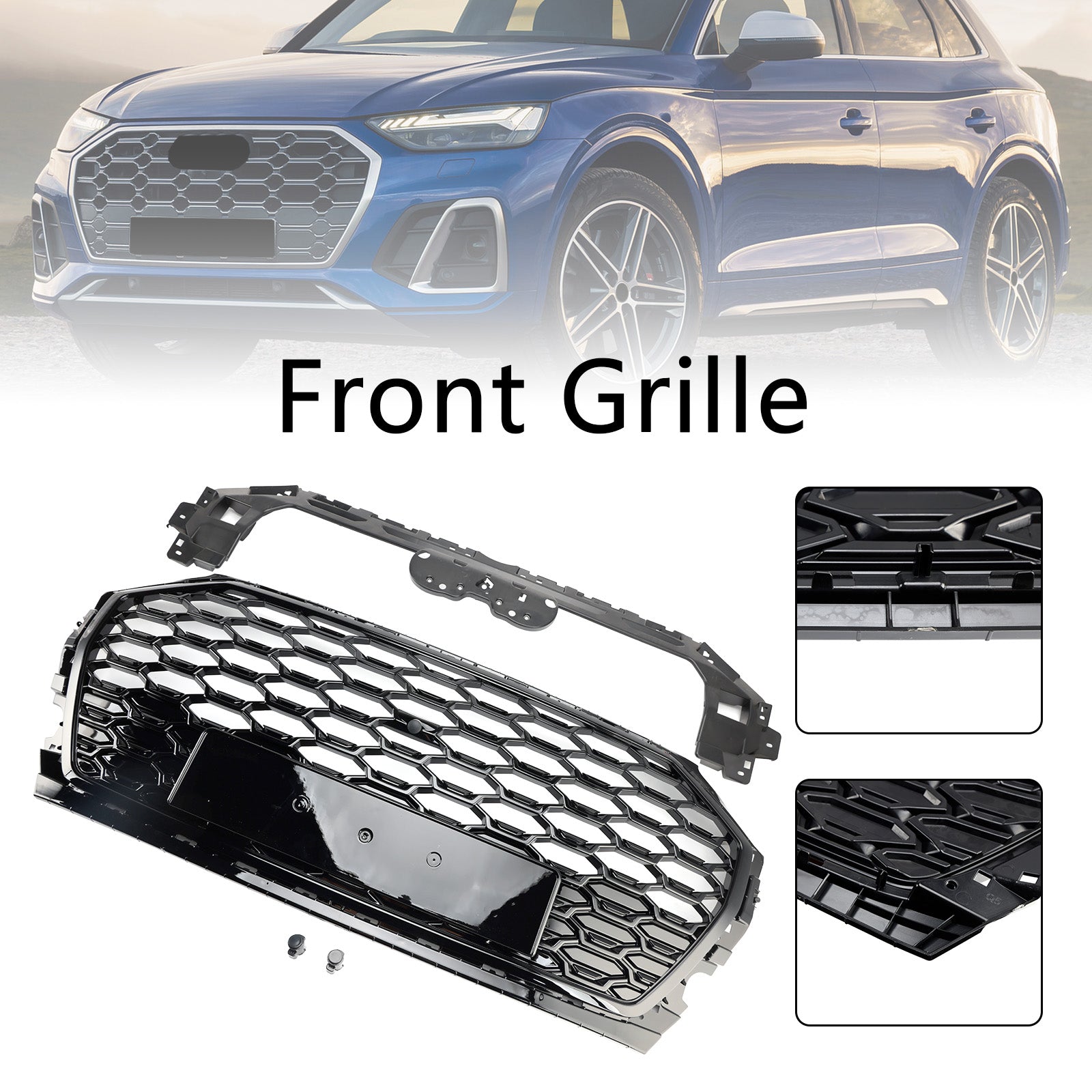 2021-2025 Audi Q5 SQ5 RSQ5 Style Front Honeycomb Mesh Grill Grille