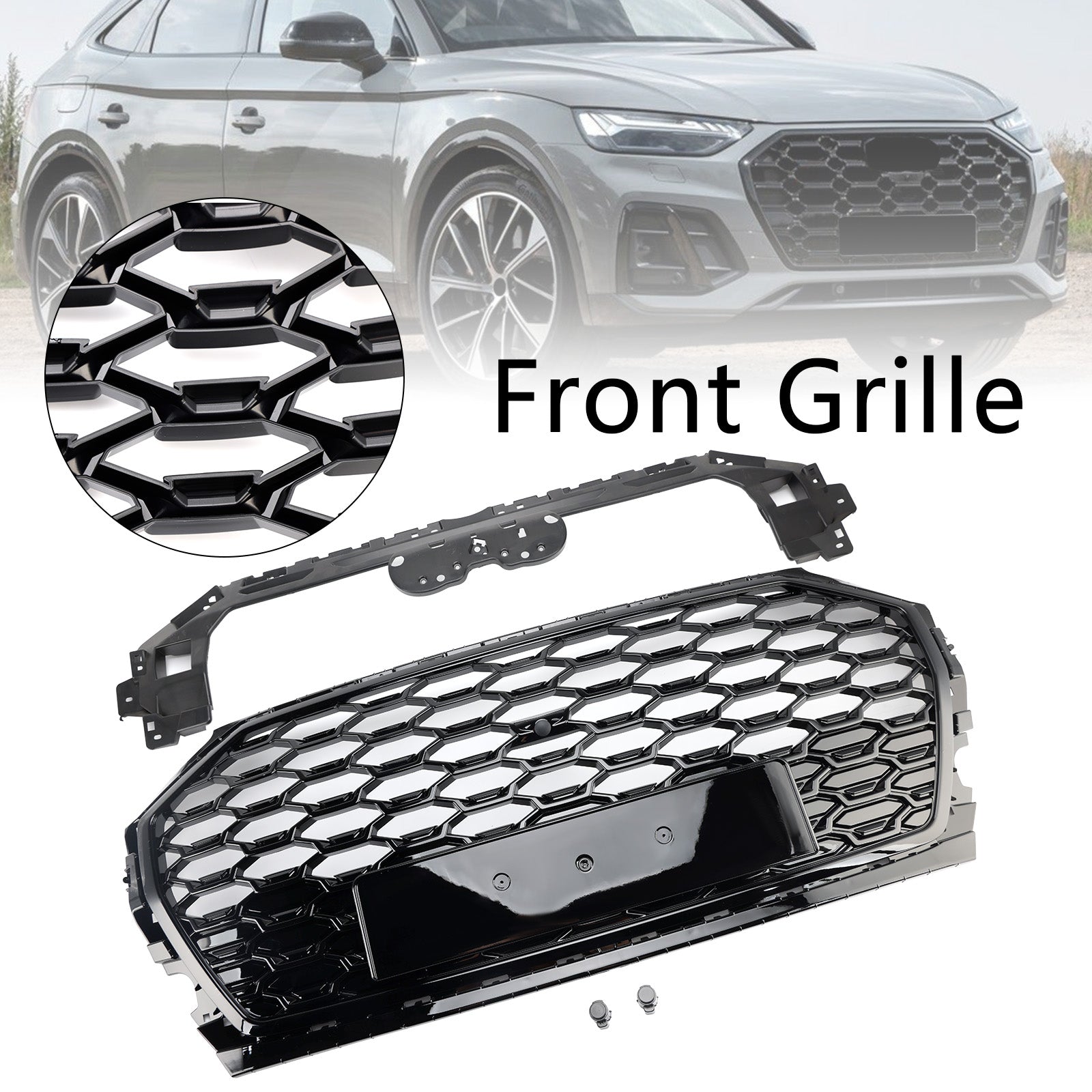 2021-2025 Audi Q5 SQ5 RSQ5 Style Front Honeycomb Mesh Grill Grille