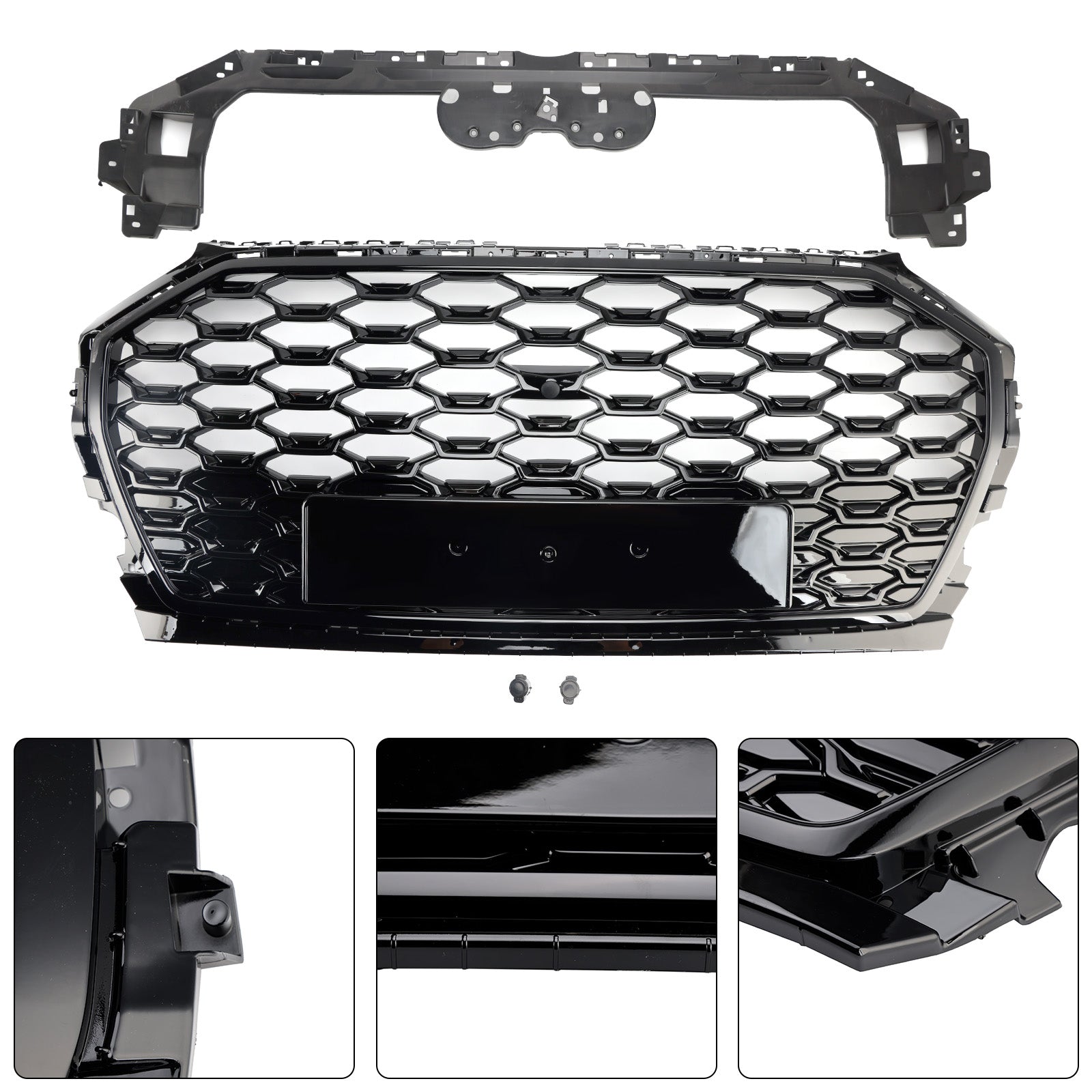 2021-2025 Audi Q5 SQ5 RSQ5 Style Front Honeycomb Mesh Grill Grille