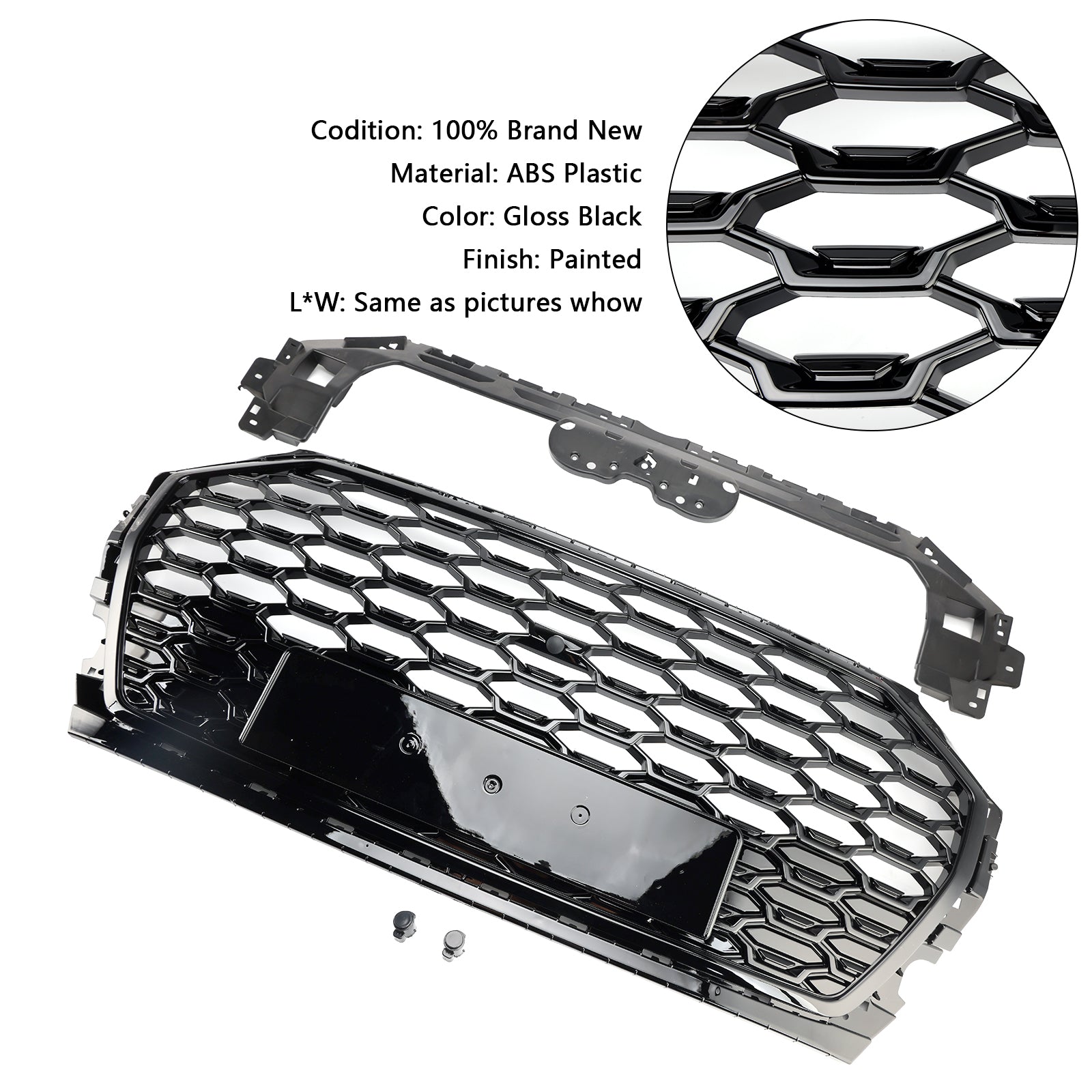 2021-2025 Audi Q5 SQ5 RSQ5 Style Front Honeycomb Mesh Grill Grille
