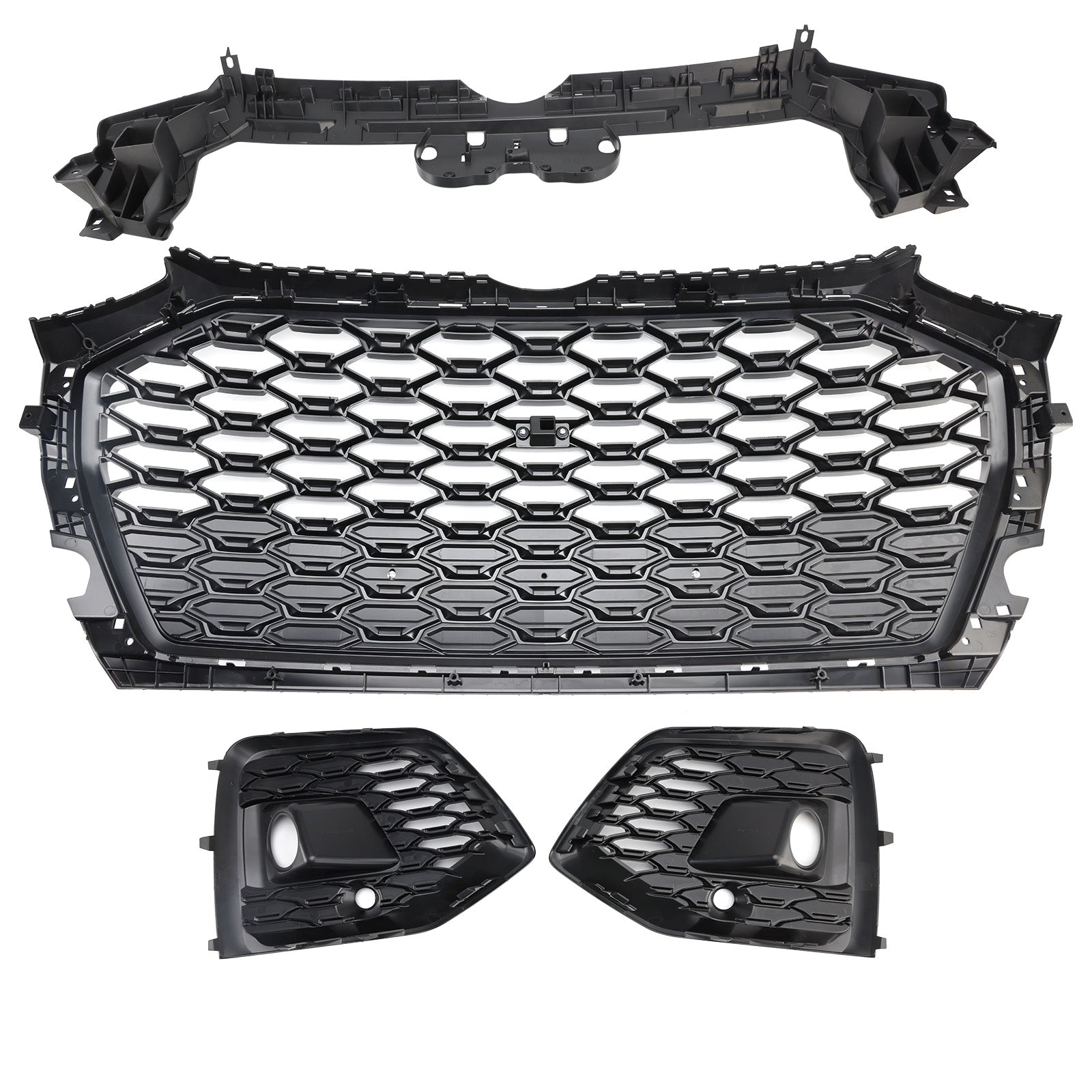 2021-2025 Audi Q5 Front Bumper Grille Honeycomb Grill & Fog Light Cover