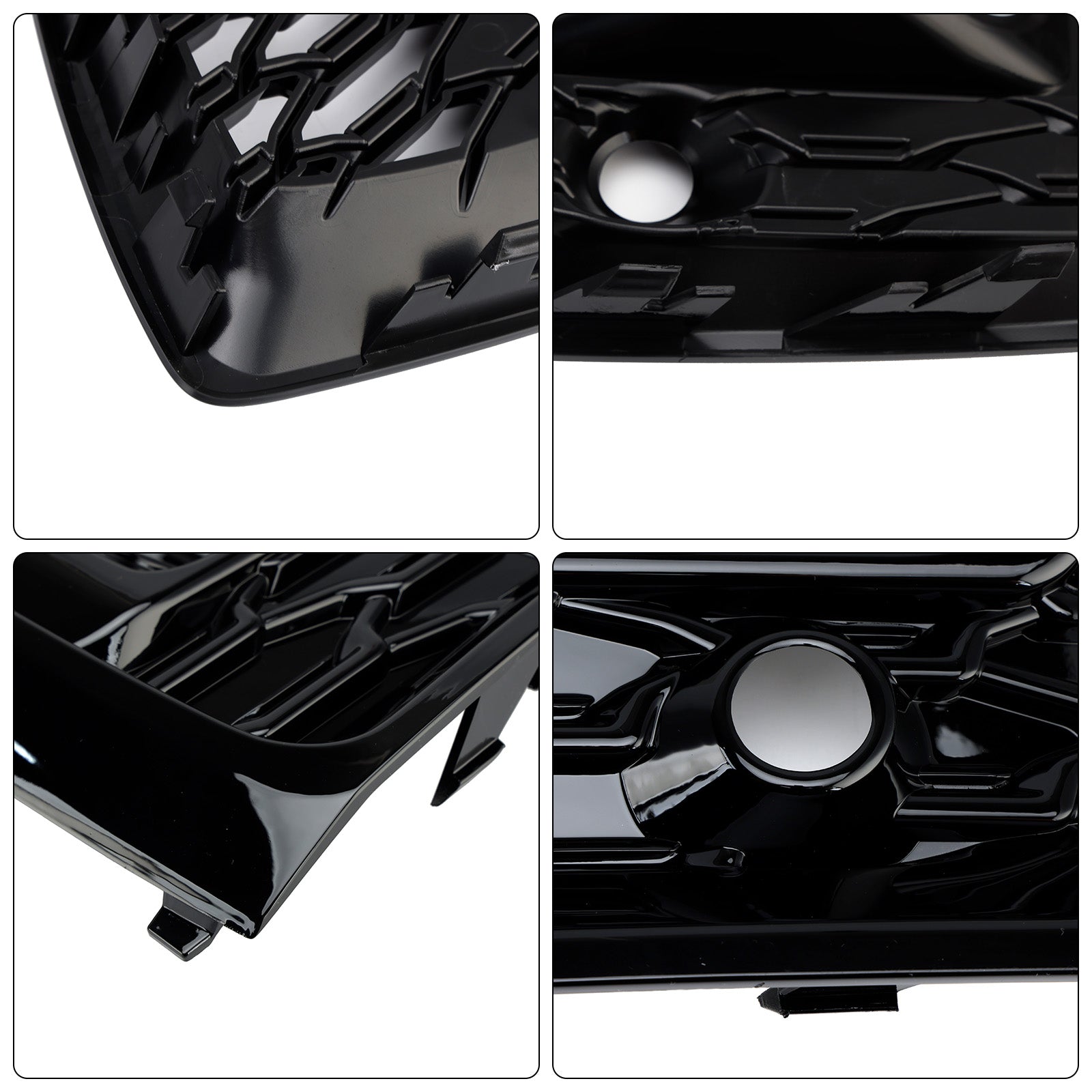 2021-2025 Audi Q5 Front Bumper Grille Honeycomb Grill & Fog Light Cover