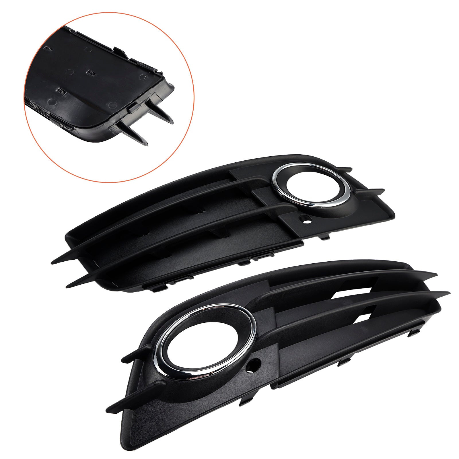 2008-2012 Audi A4 B8 S-Line S4 Pair Car Fog Light Grill Cover Left&Right