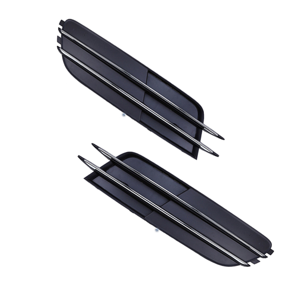 1 Pair Front Bumper Fog Light Grill Cover Bezel For Audi A6 C7 2011-2014