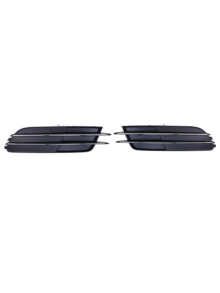 1 Pair Front Bumper Fog Light Grill Cover Bezel For Audi A6 C7 2011-2014
