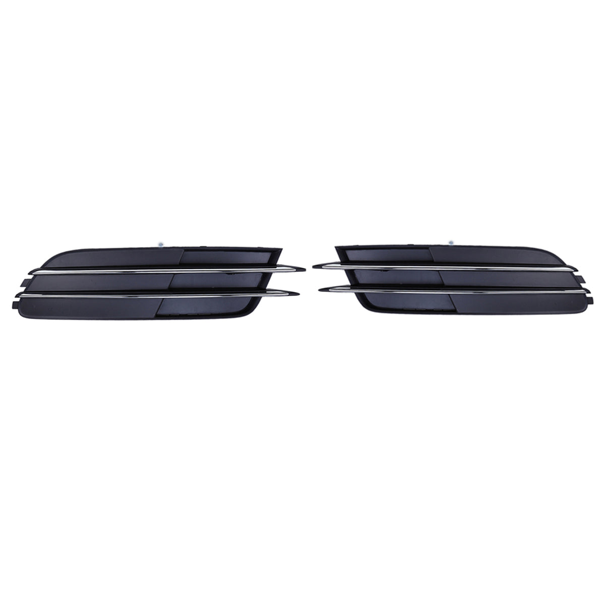 1 Pair Front Bumper Fog Light Grill Cover Bezel For Audi A6 C7 2011-2014