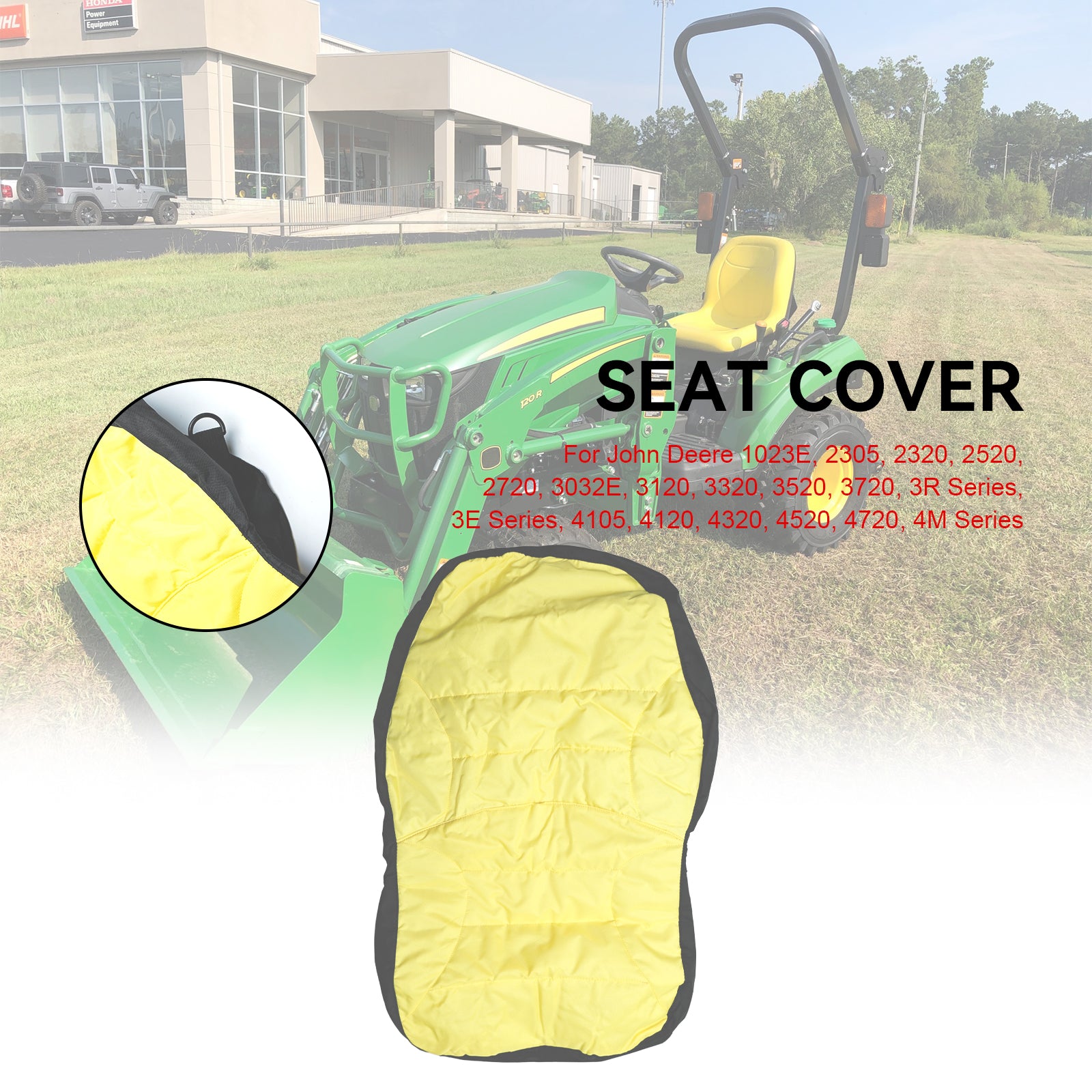 18" Compact Utility Tractor Seat Cover LP95233 Fit John Deere Large