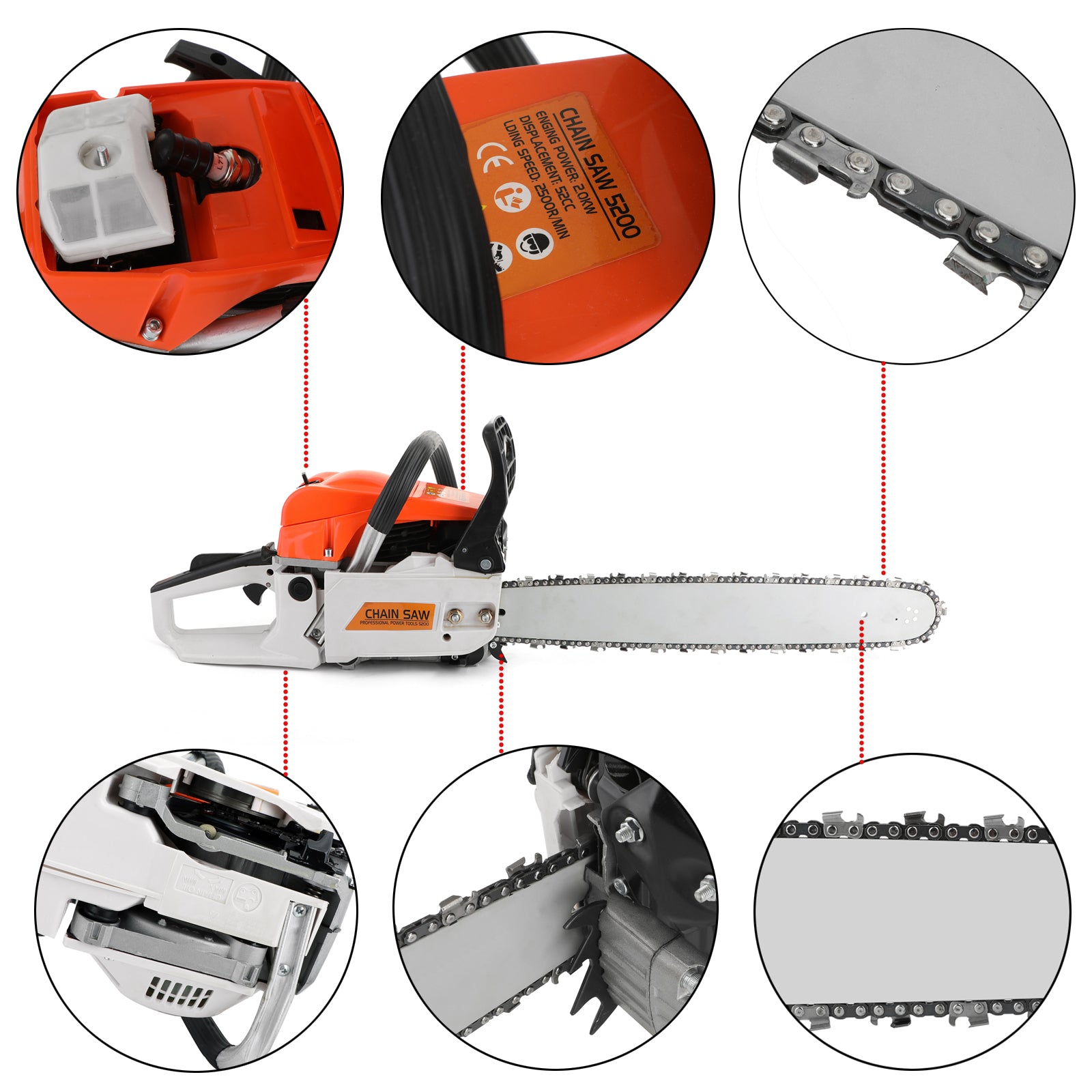 Cutting Wood Aluminum Chain Saws Best Gasoline Chainsaws for Sale