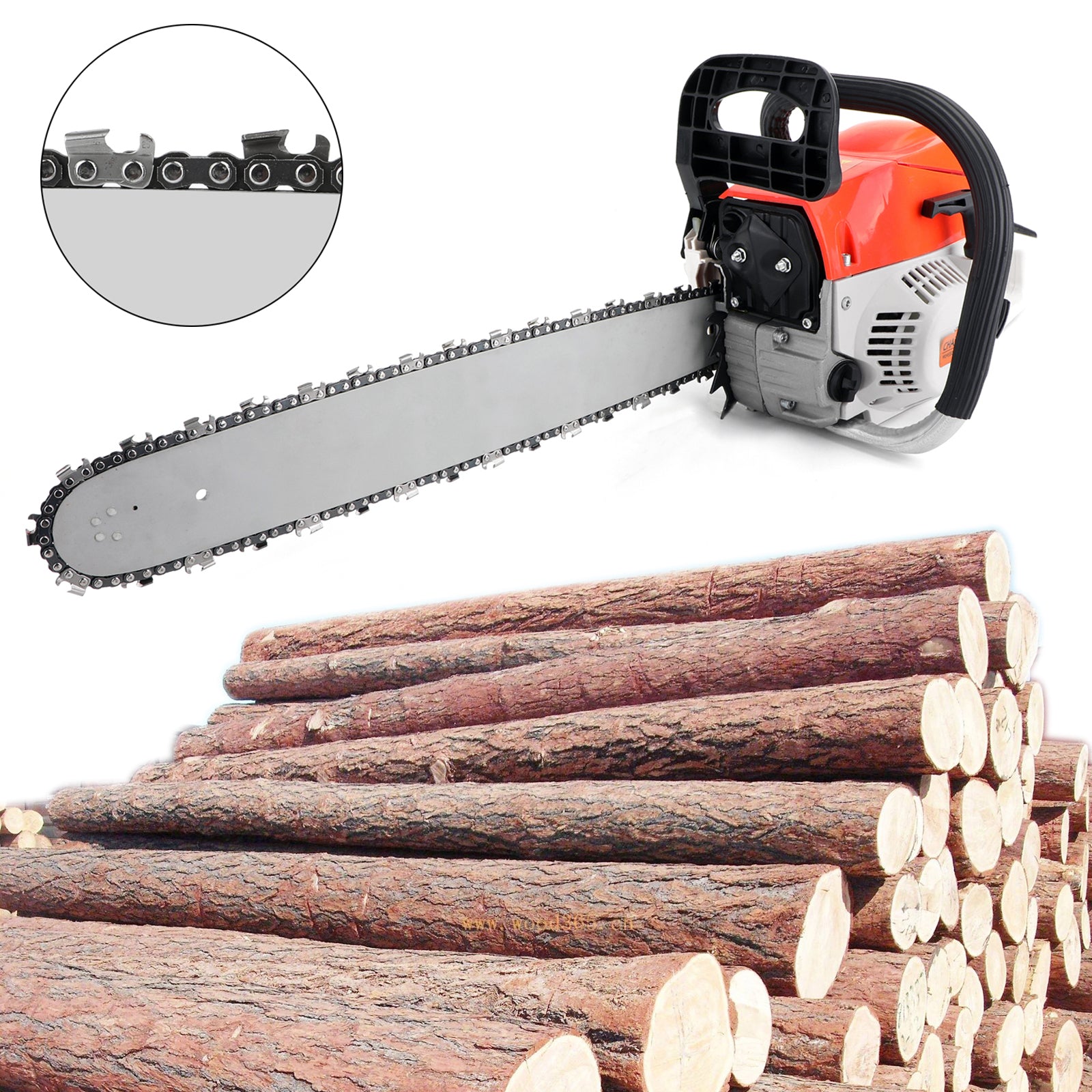 22'' 52CC Chain Saw Cutting Wood Aluminum Chain Saws Best Gasoline Chainsaws Red for Sale