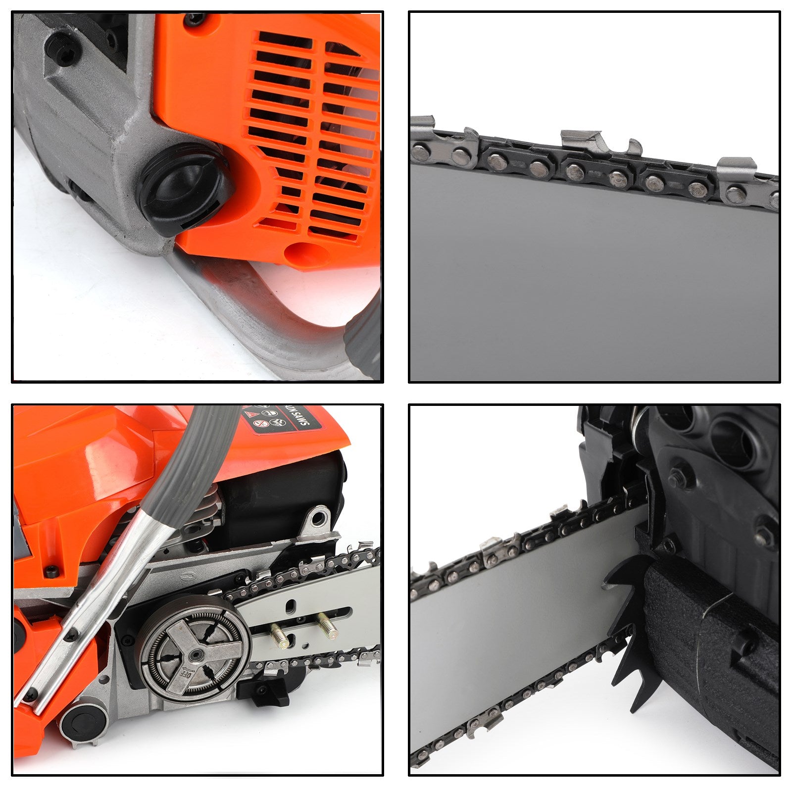 20“ 52cc Chain Saw 20inches Bar Powered Engine 2 Cycle Gasoline Chainsaw Orange