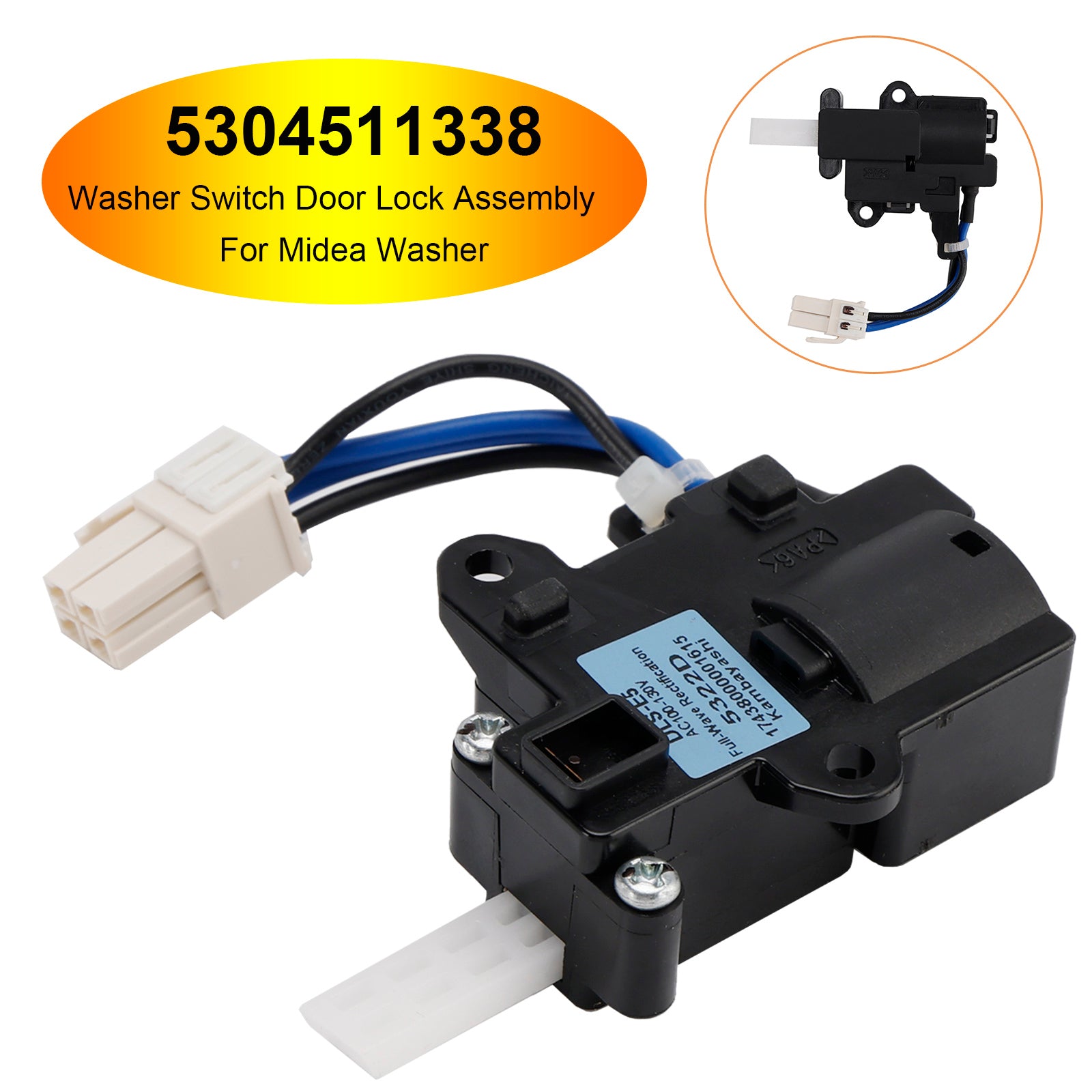5304511338 Washer Switch Door Lock Assembly for Frigidaire Washing Machine