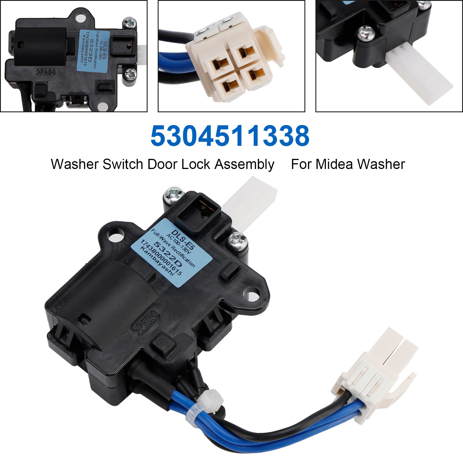 5304511338 Washer Switch Door Lock Assembly for Frigidaire Washing Machine