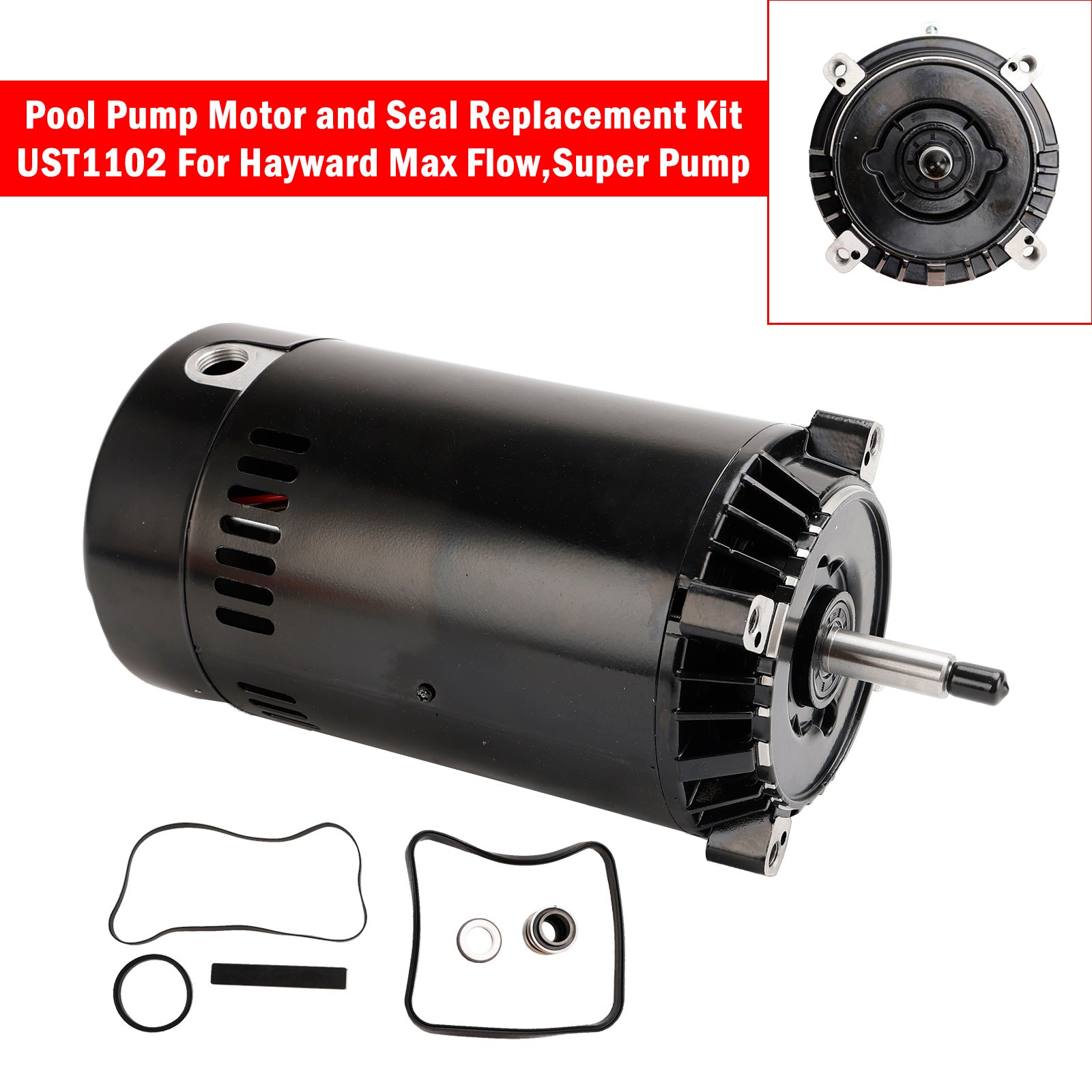 Hayward Max Flow Super Pump Pool Pump Motor and Seal Replacement Kit UST1102