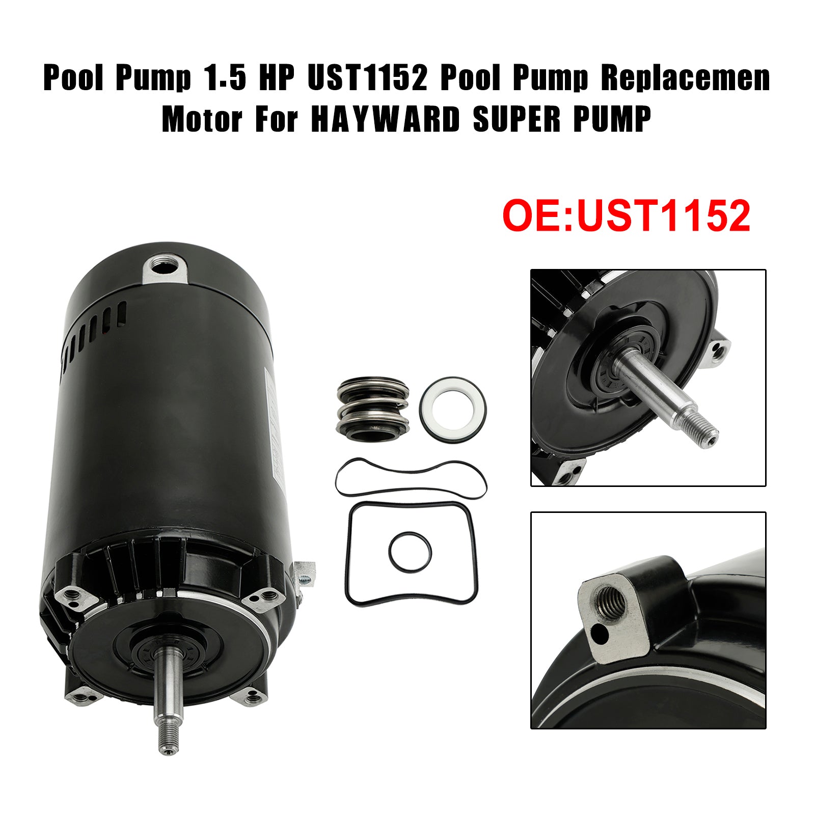 Pool Pump 1.5 HP UST1152 Pool Pump Replacemen Motor For HAYWARD SUPER