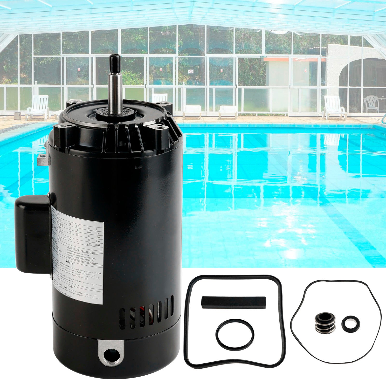 Motor de bomba de piscina SP2615X20 UST1202 para Hayward Super Pump 2 HP con GO-KIT-3