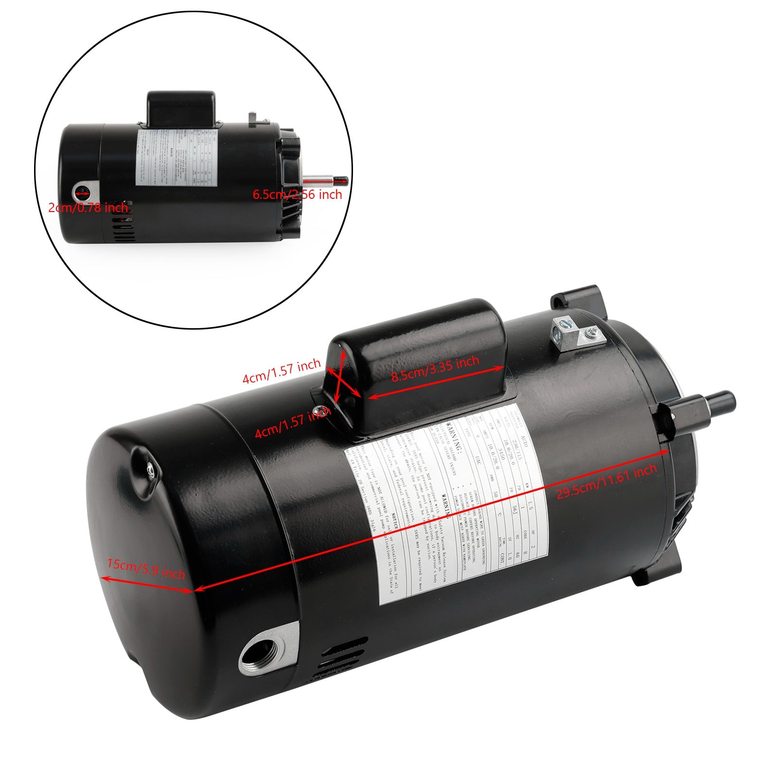 Motor de bomba de piscina SP2615X20 UST1202 para Hayward Super Pump 2 HP con GO-KIT-3