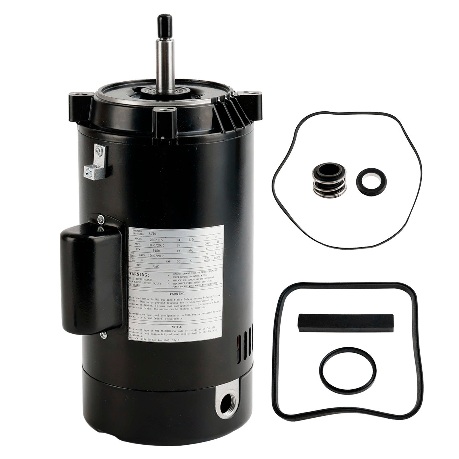 Motor de bomba de piscina SP2615X20 UST1202 para Hayward Super Pump 2 HP con GO-KIT-3