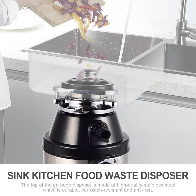 Triturador de basura 3/4 HP 2800 RPM Debajo del fregadero Triturador de desperdicios de comida de cocina con enchufe