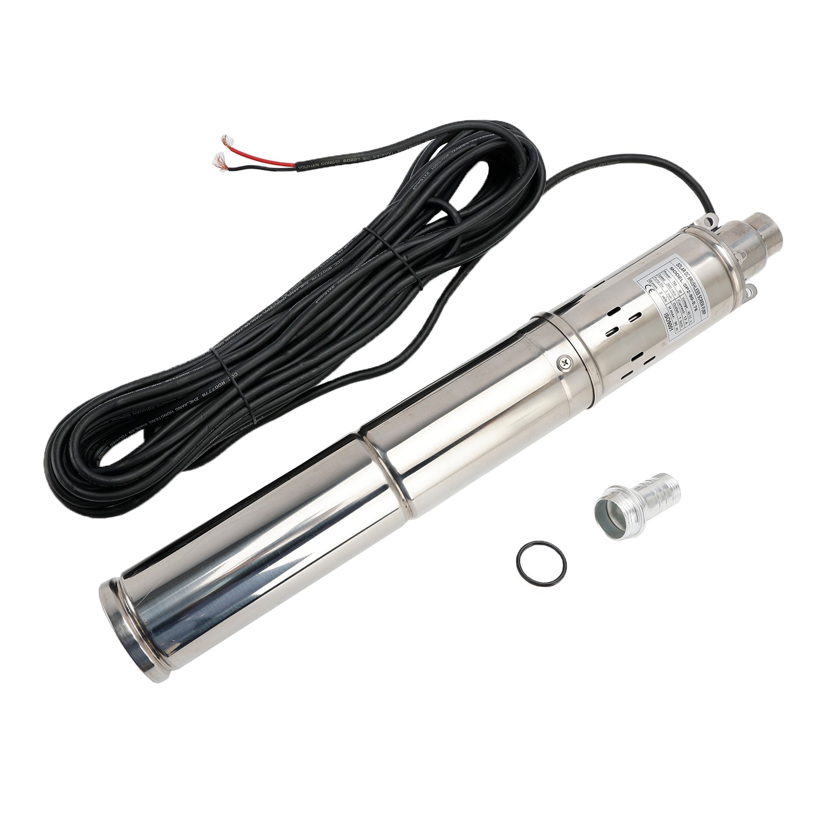 3" 48V 750W MPPT Screw Solar Bore Pump Submersible Deep Well Hole Steel