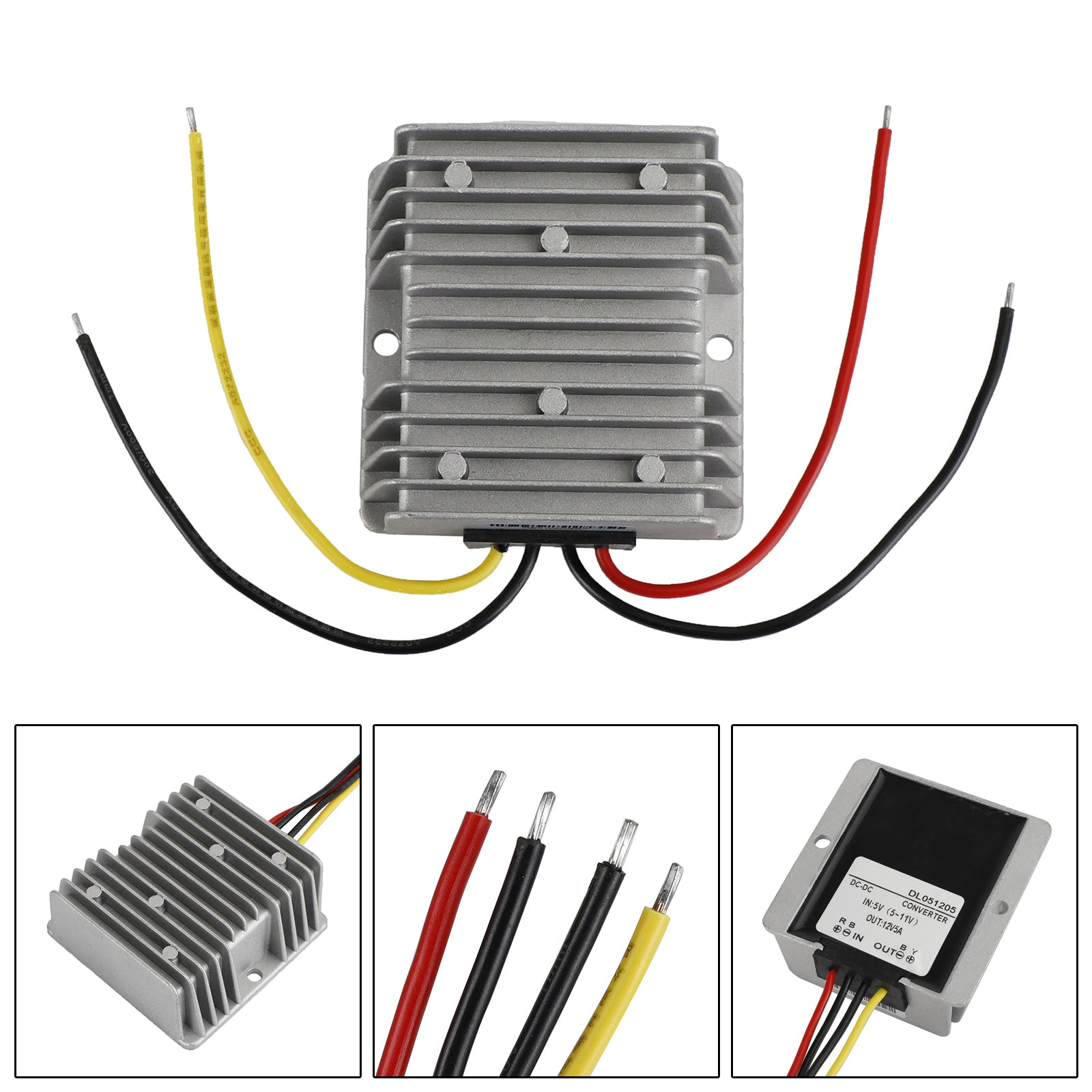 Waterproof DC 5V~11V to 12V 5A Voltage Power Supply Converter Regulator