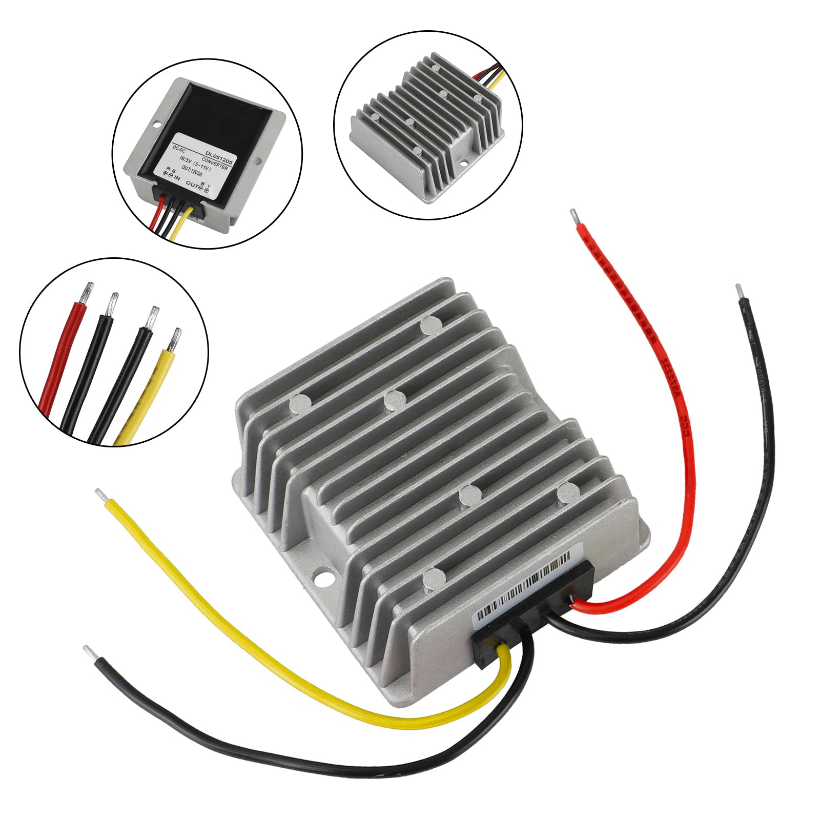 Waterproof DC 5V~11V to 12V 5A Voltage Power Supply Converter Regulator