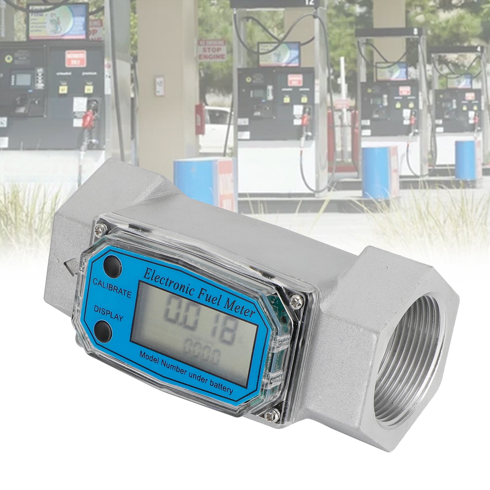 Turbine Digital Diesel Fuel Flow Meter Oval Gear Flow Gauge BSPT/NPT