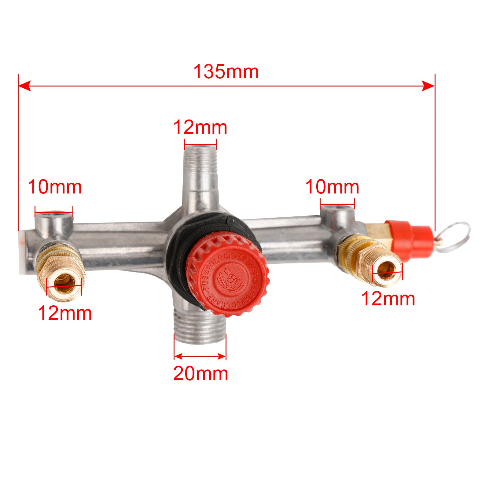 Air Compressor Pressure Control Switch Valve Manifold Regulator Gauge Fit Part