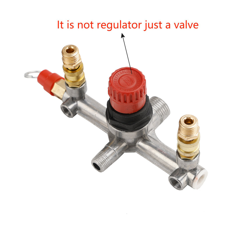 Pieza de ajuste del indicador del regulador del colector de la válvula del interruptor de control de presión del compresor de aire