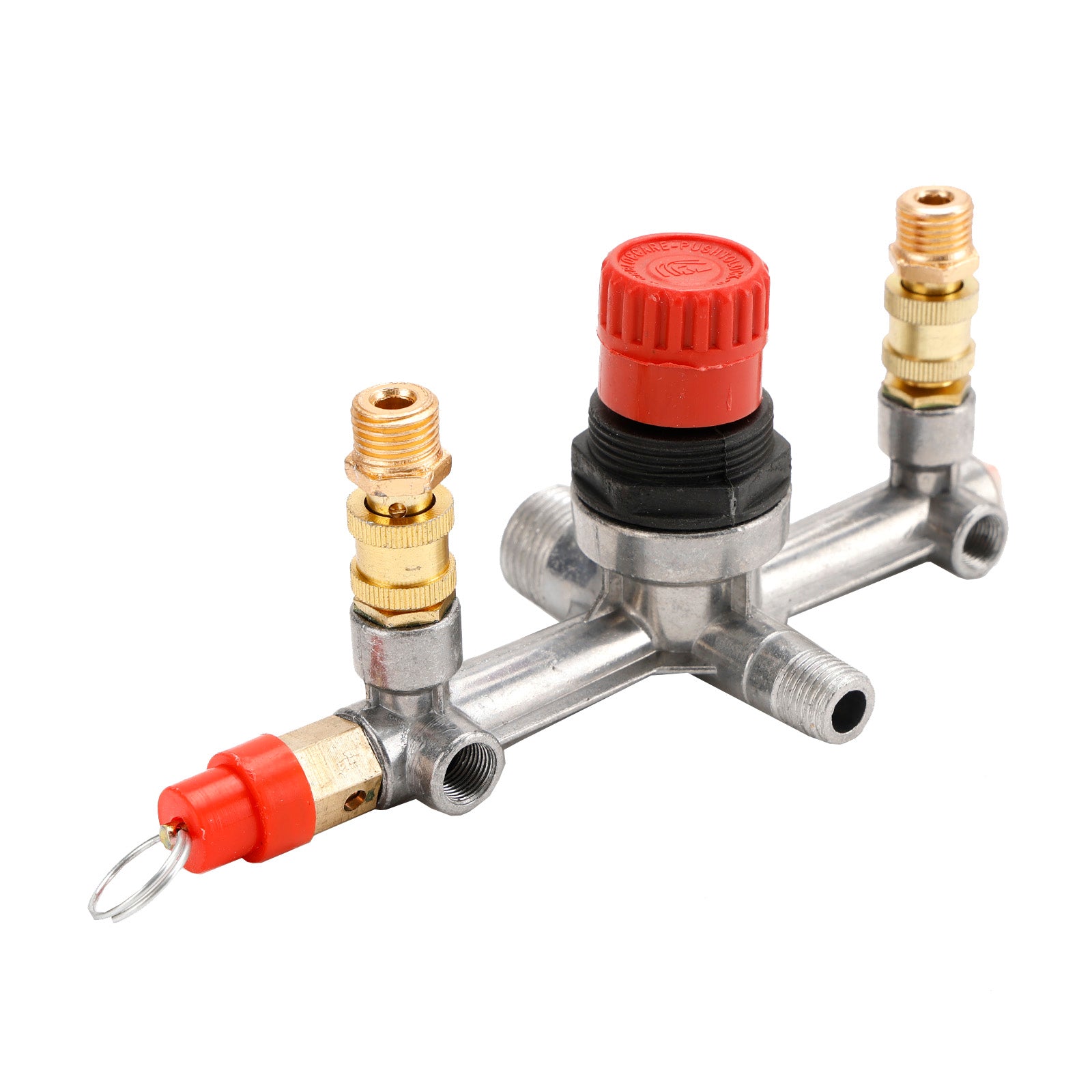 Air Compressor Pressure Control Switch Valve Manifold Regulator Gauge Fit Part