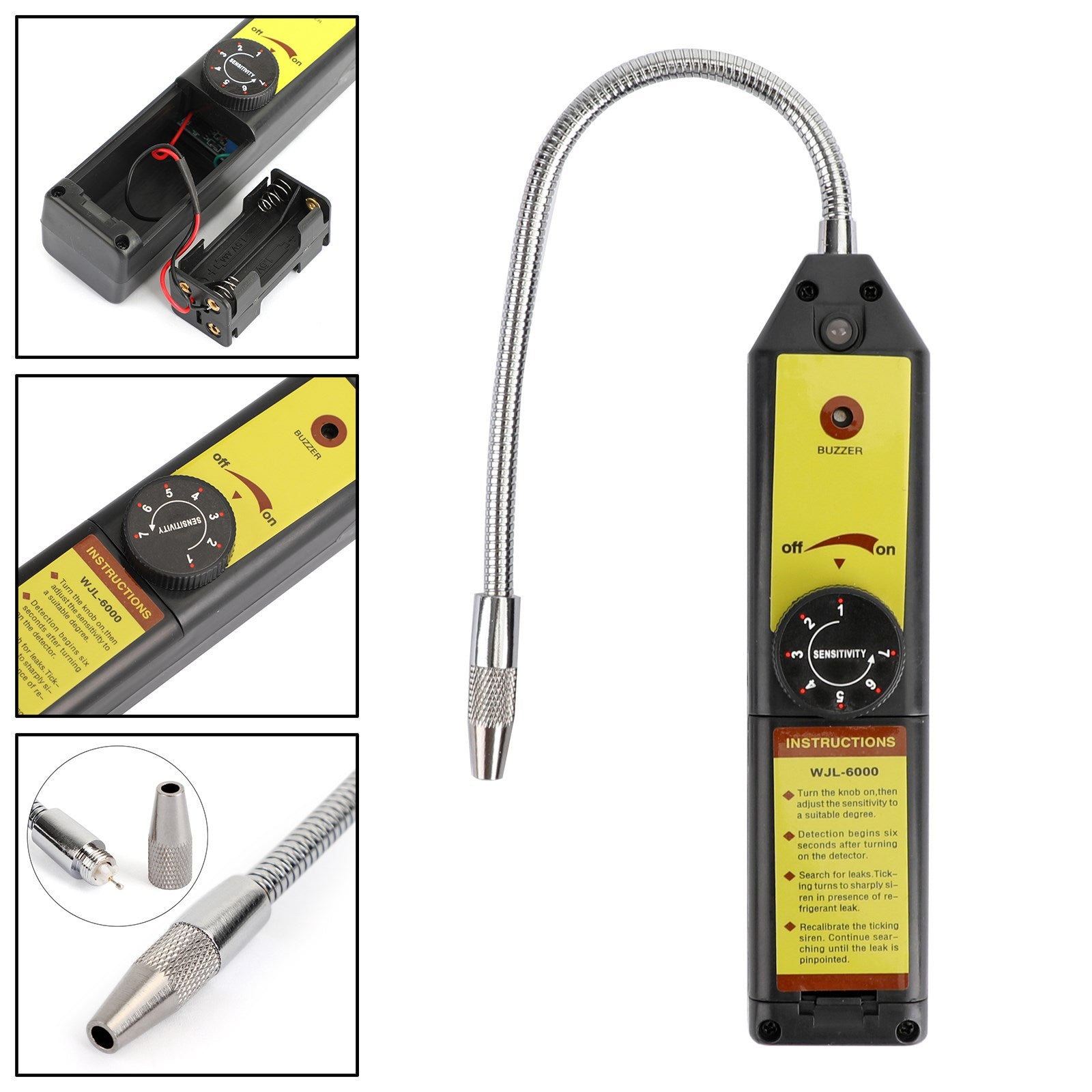 WJL-6000 Refrigerant Halogen Leak Detector HVAC R134a R410a AC Detector CA Market