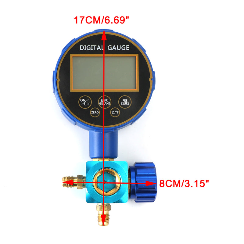 مقياس الضغط الرقمي للتبريد HVAC، مقياس مشعب واحد