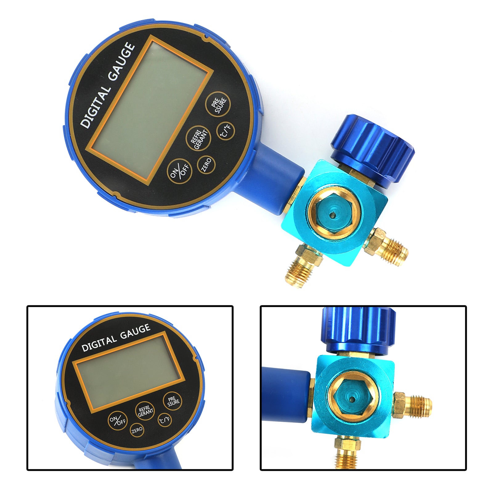 Refrigeration HVAC Digital Pressure Gauge Single Manifold Gauge